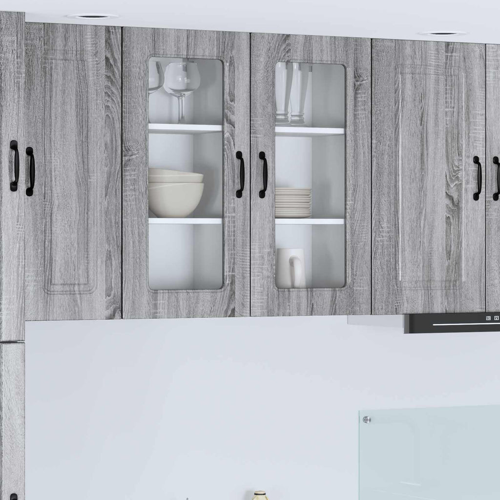 vidaXL Front do zmywarki Kalmar Szary Sonoma 40 x 31 x 80 cm