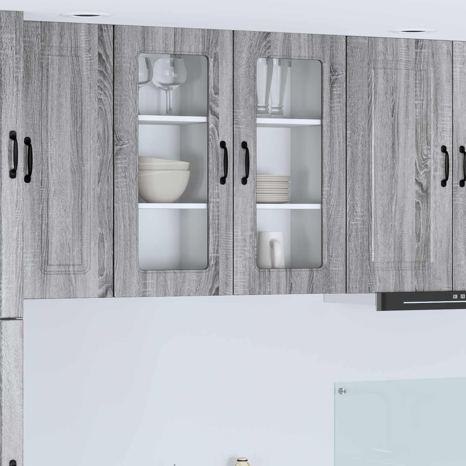vidaXL Front do zmywarki Kalmar 2 pcs Szary Sonoma 40 x 31 x 80 cm