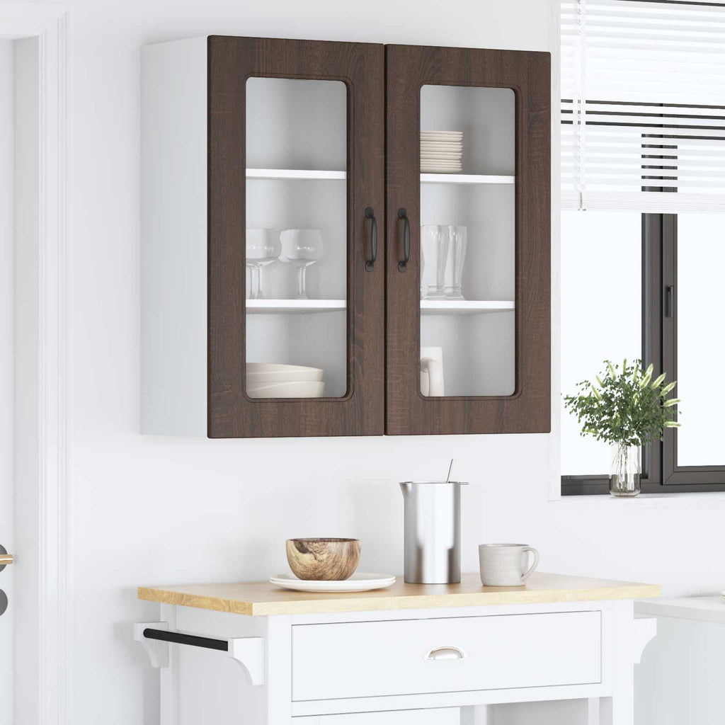 vidaXL Front do zmywarki Kalmar 2 pcs Brązowy dąb 40 x 31 x 80 cm