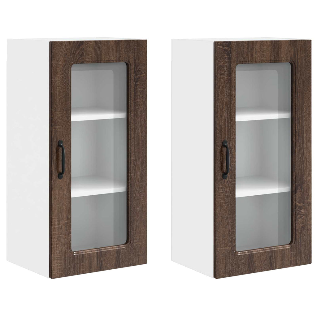 vidaXL Front do zmywarki Kalmar 2 pcs Brązowy dąb 40 x 31 x 80 cm