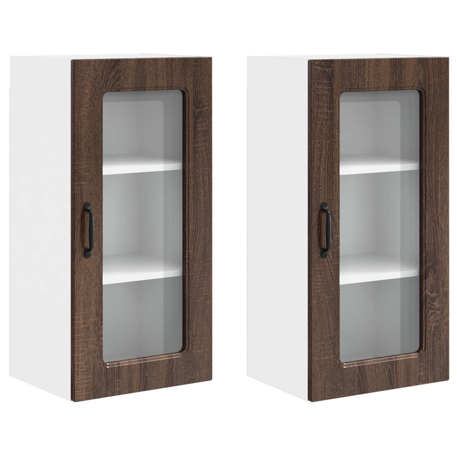 vidaXL Front do zmywarki Kalmar 2 pcs Brązowy dąb 40 x 31 x 80 cm