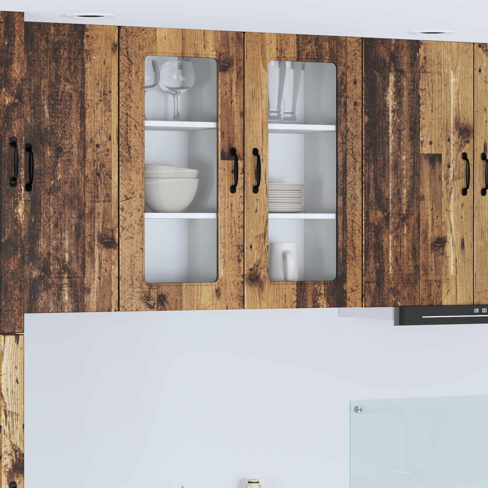 vidaXL Front do zmywarki Kalmar Stare drewno 40 x 31 x 80 cm