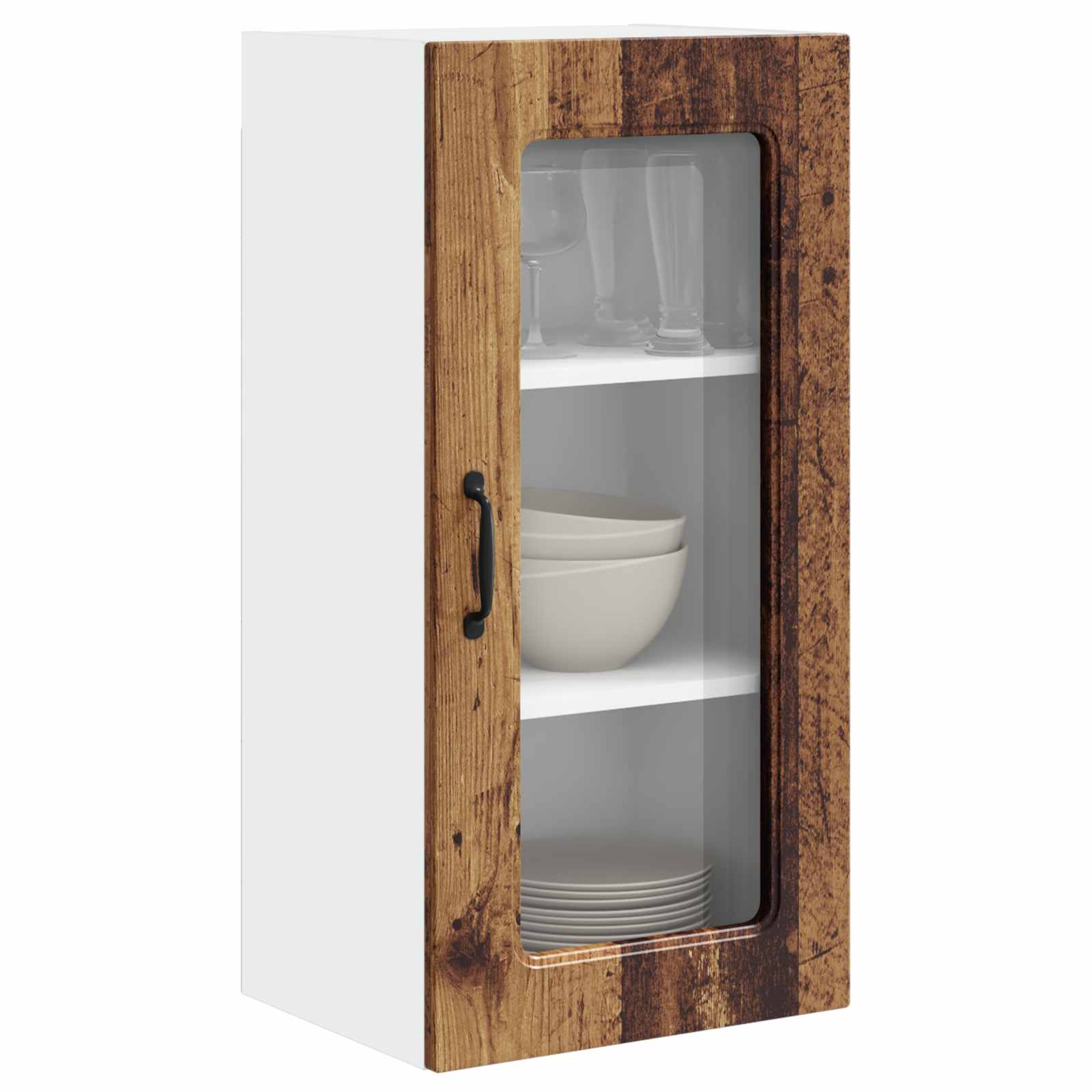 vidaXL Front do zmywarki Kalmar Stare drewno 40 x 31 x 80 cm