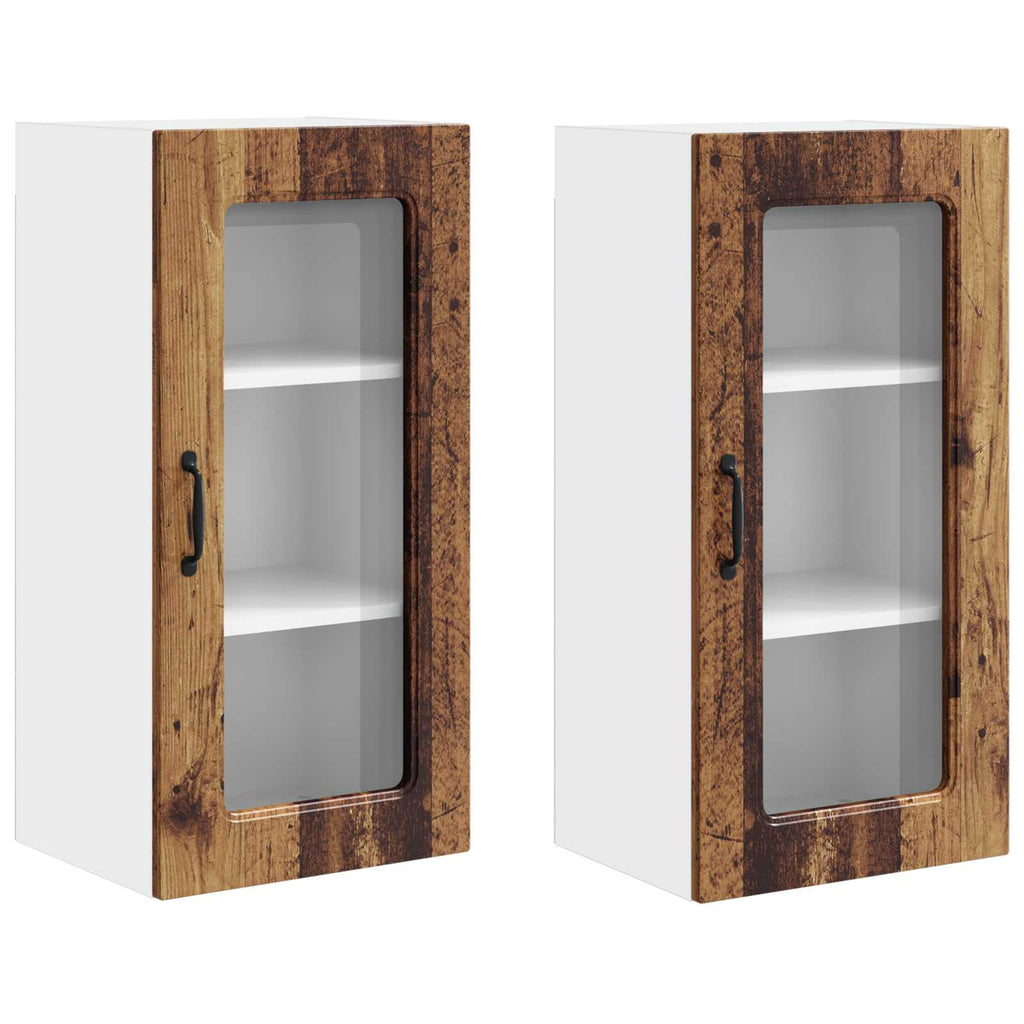 vidaXL Front do zmywarki Kalmar 2 pcs Stare drewno 40 x 31 x 80 cm