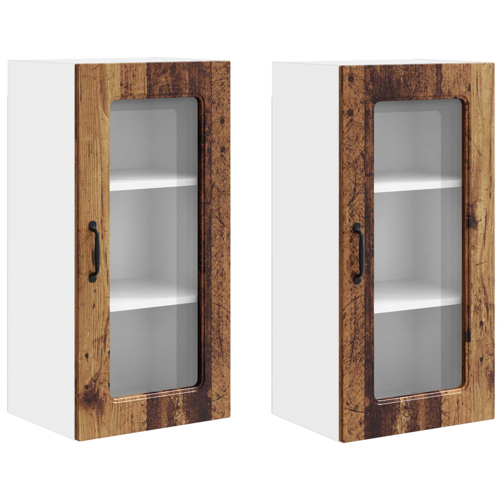 vidaXL Front do zmywarki Kalmar 2 pcs Stare drewno 40 x 31 x 80 cm