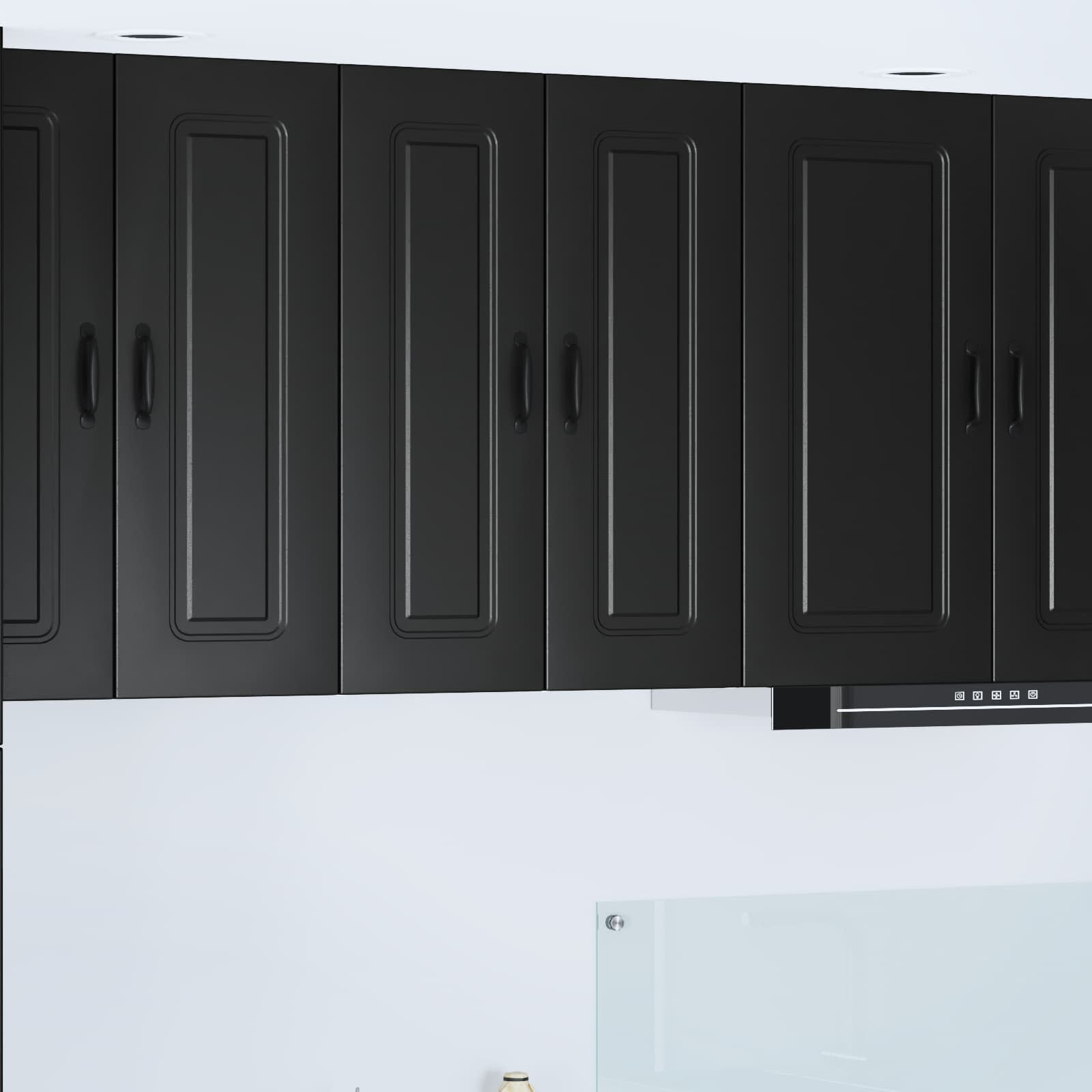 vidaXL Front do zmywarki Kalmar Czarny 30 x 31 x 80 cm