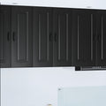 vidaXL Front do zmywarki Kalmar 2 pcs Czarny 30 x 31 x 80 cm