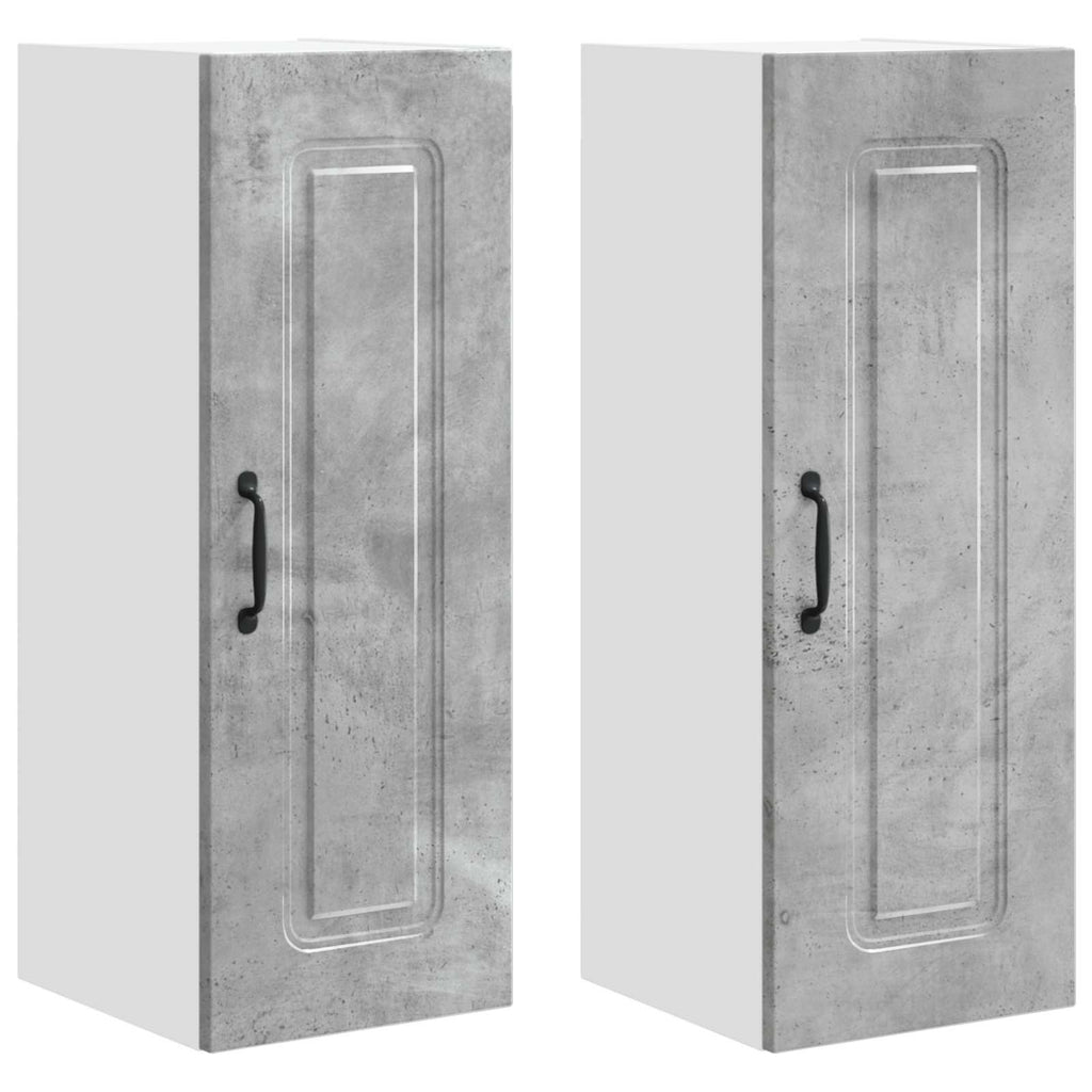 vidaXL Front do zmywarki Kalmar 2 pcs Betonowy szary 30 x 31 x 80 cm