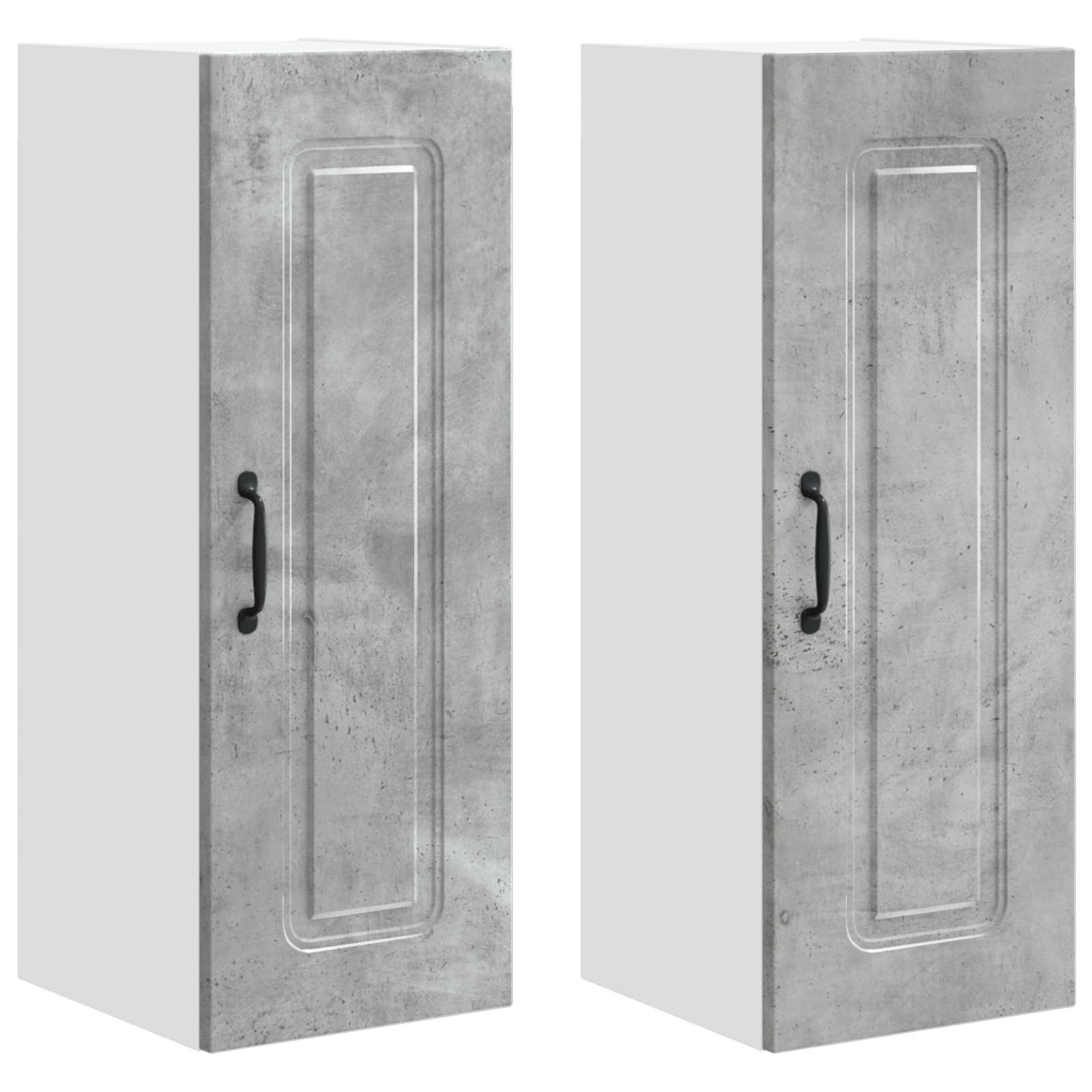 vidaXL Front do zmywarki Kalmar 2 pcs Betonowy szary 30 x 31 x 80 cm