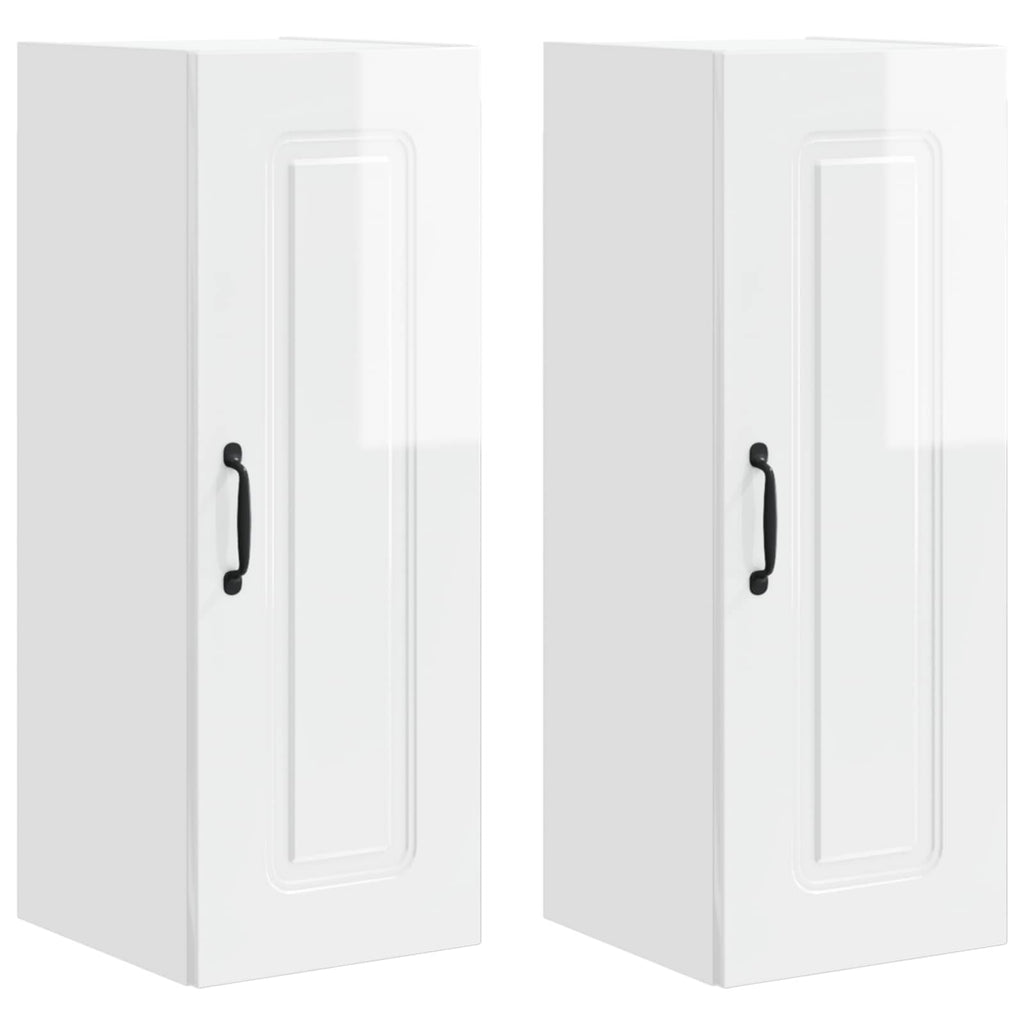 vidaXL Front do zmywarki Kalmar 2 pcs Wysoki połysk biały