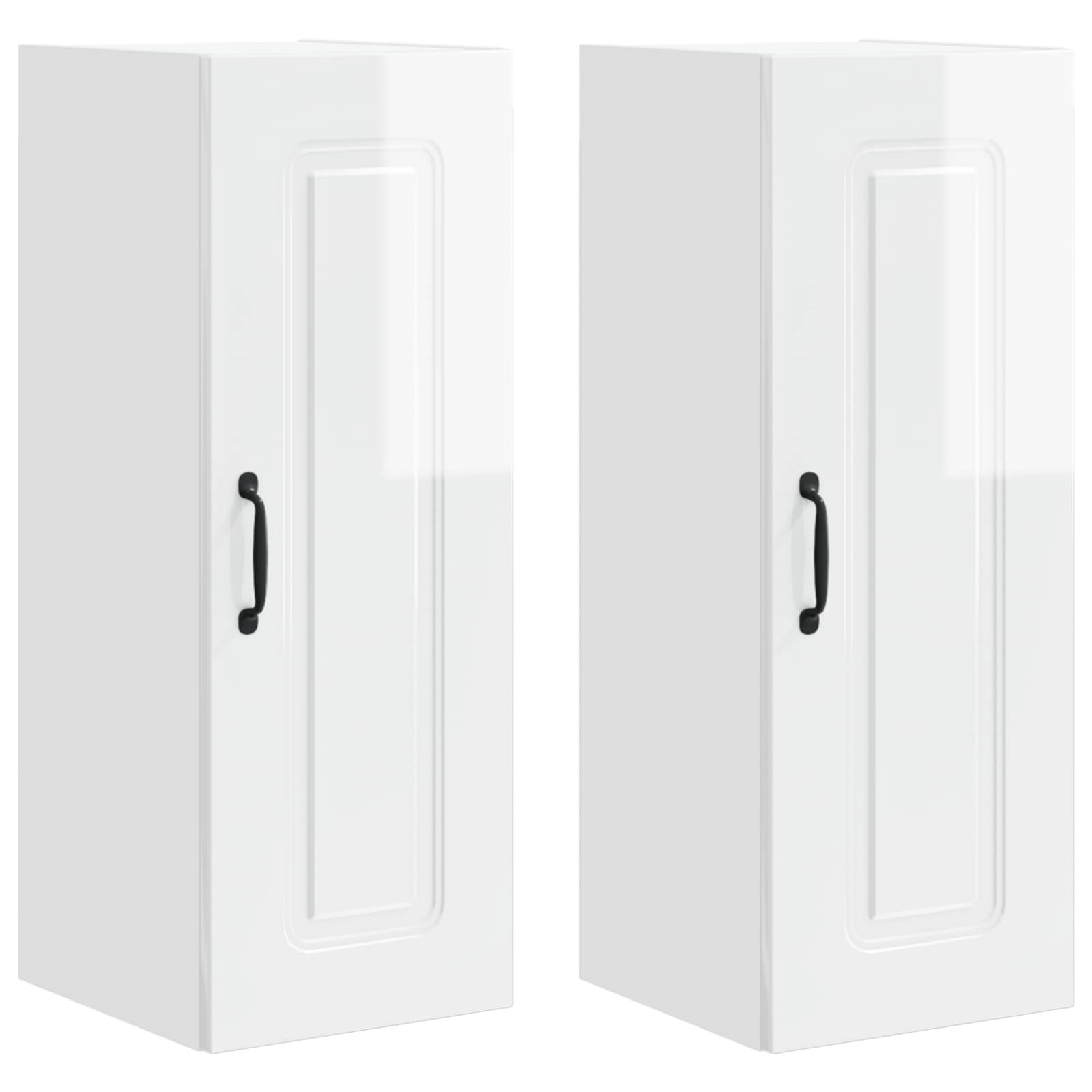 vidaXL Front do zmywarki Kalmar 2 pcs Wysoki połysk biały