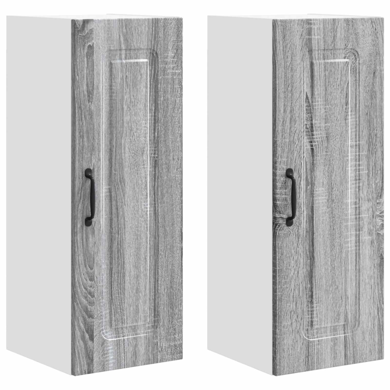 vidaXL Front do zmywarki Kalmar 2 pcs Szary Sonoma 30 x 31 x 80 cm