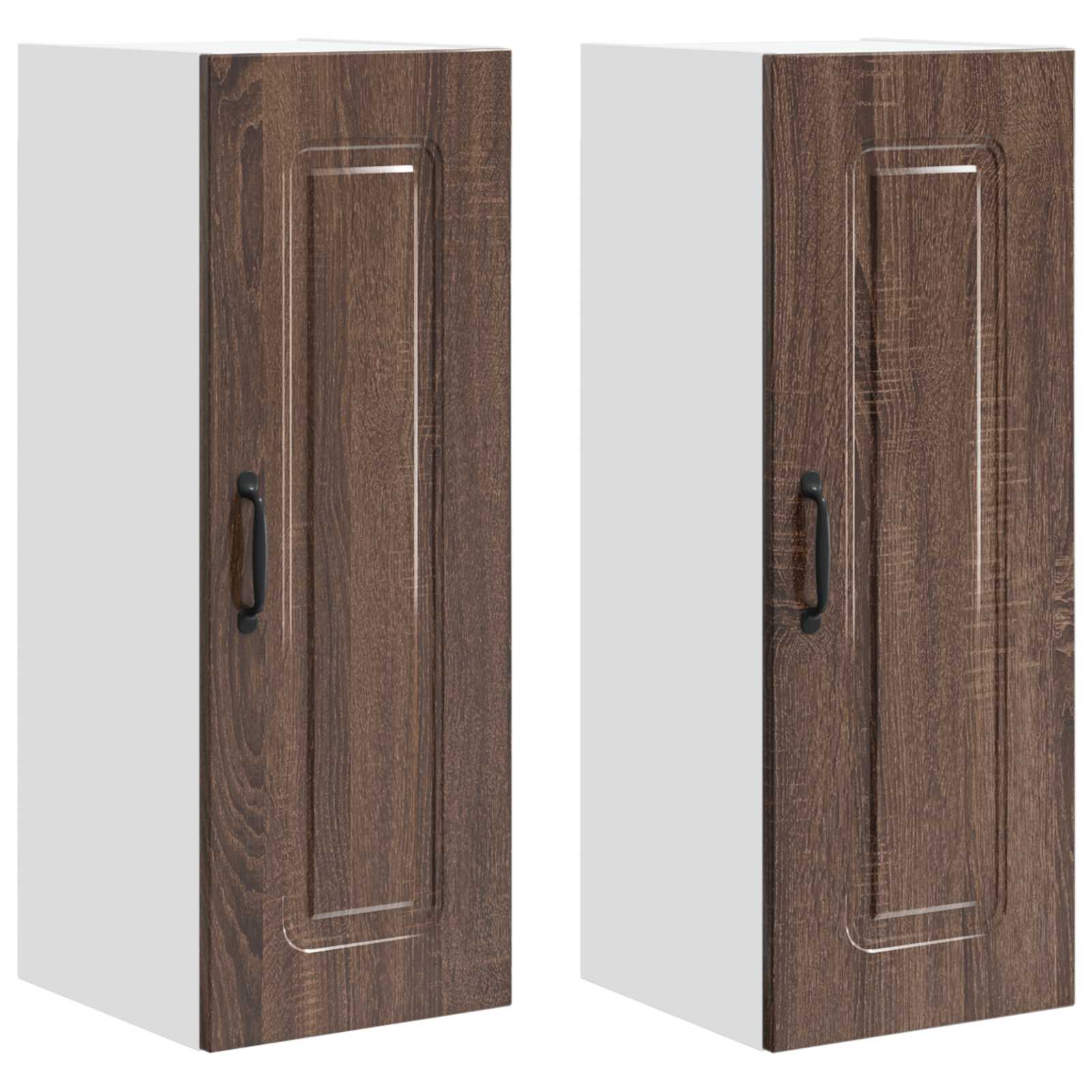 vidaXL Front do zmywarki Kalmar 2 pcs Brązowy dąb 30 x 31 x 80 cm