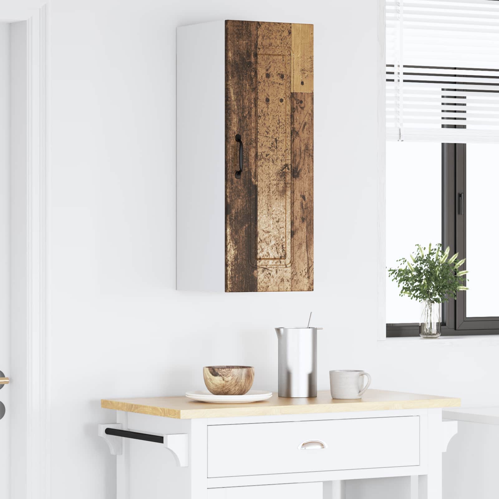 vidaXL Front do zmywarki Kalmar Stare drewno 30 x 31 x 80 cm
