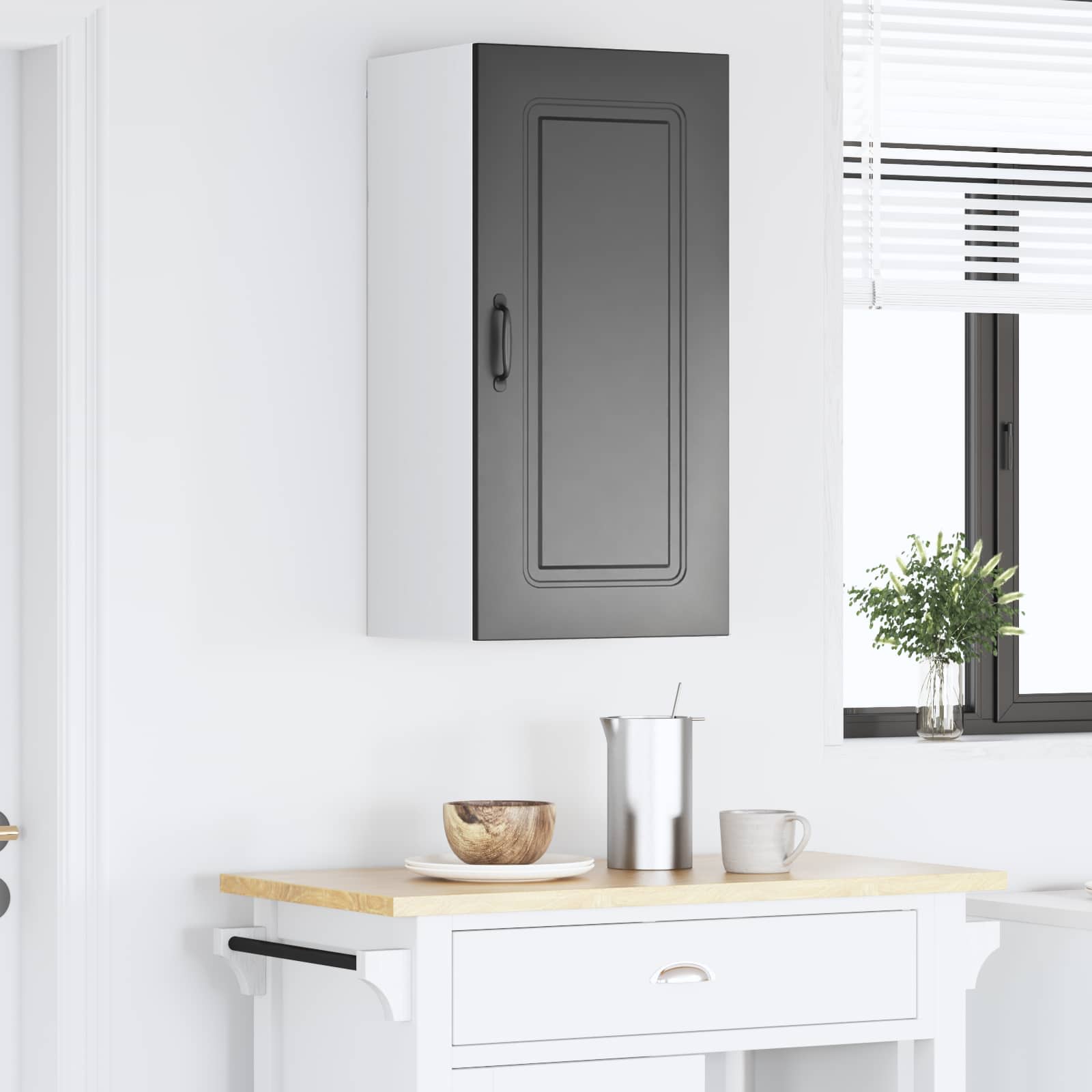vidaXL Front do zmywarki Kalmar Czarny 40 x 31 x 80 cm