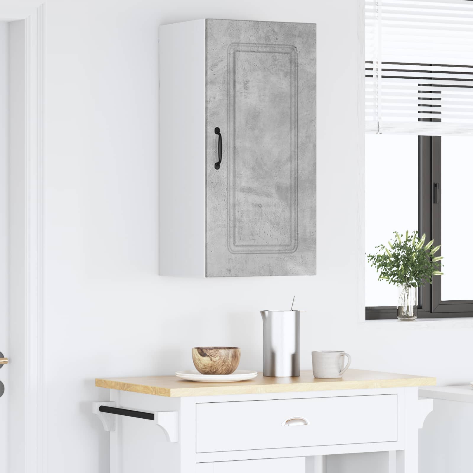 vidaXL Front do zmywarki Kalmar Betonowy szary 40 x 31 x 80 cm