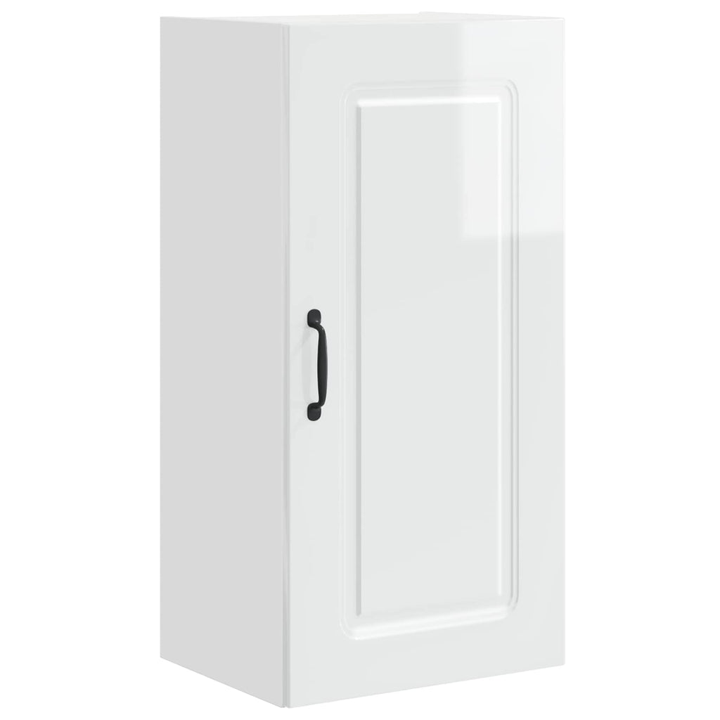 vidaXL Front do zmywarki Kalmar Wysoki połysk biały 40 x 31 x 80 cm