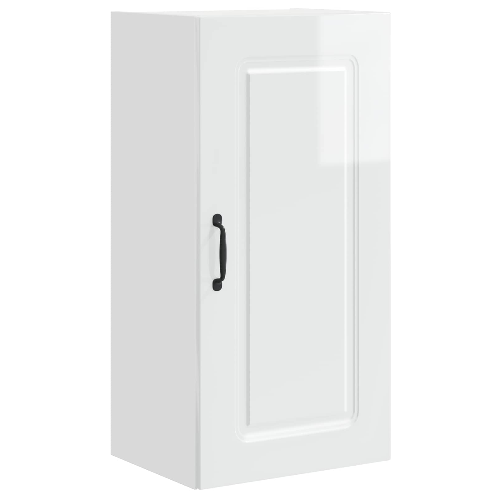 vidaXL Front do zmywarki Kalmar Wysoki połysk biały 40 x 31 x 80 cm