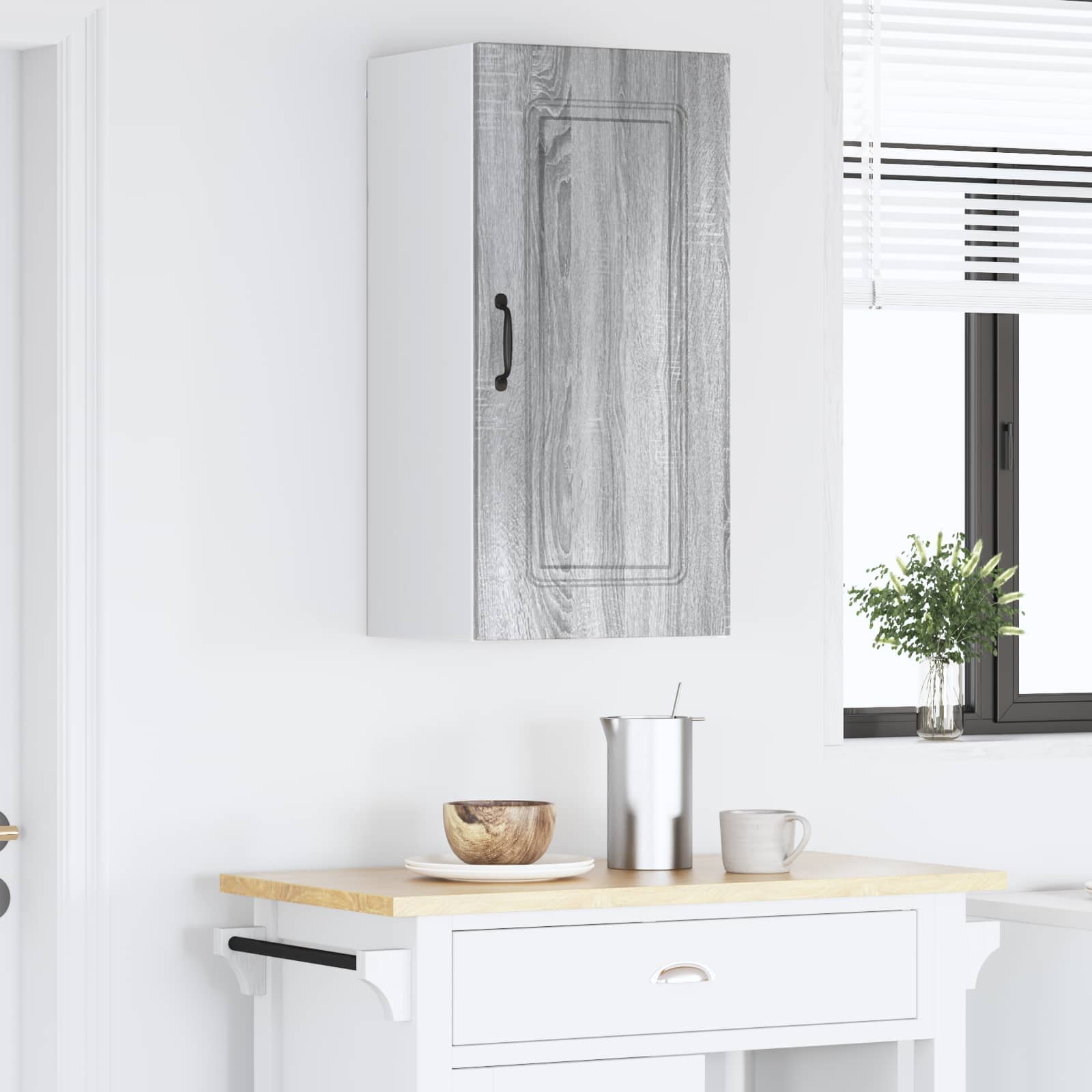 vidaXL Front do zmywarki Kalmar Szary Sonoma 40 x 31 x 80 cm