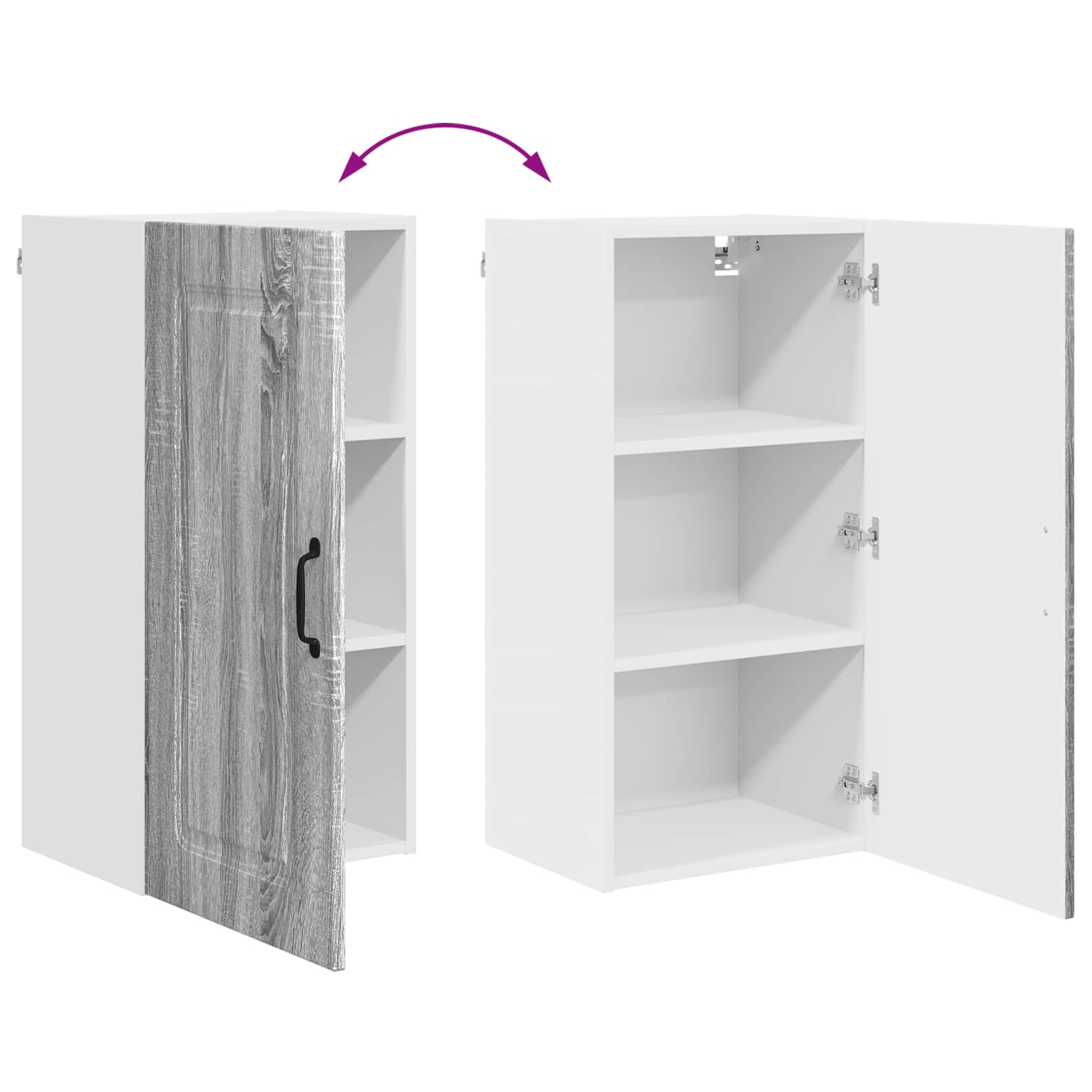 vidaXL Front do zmywarki Kalmar Szary Sonoma 40 x 31 x 80 cm