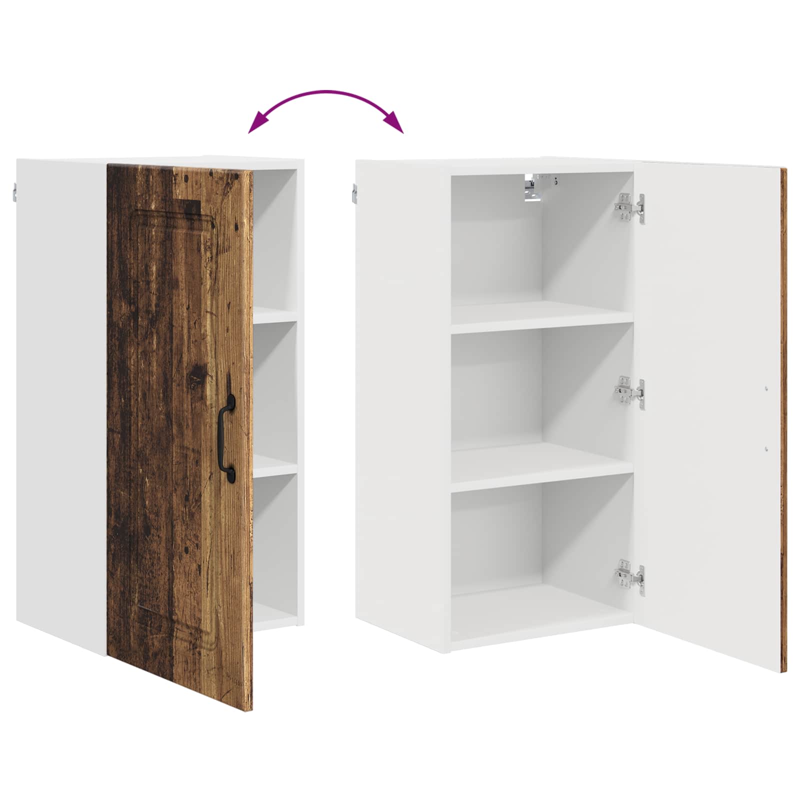 vidaXL Front do zmywarki Kalmar Stare drewno 40 x 31 x 80 cm