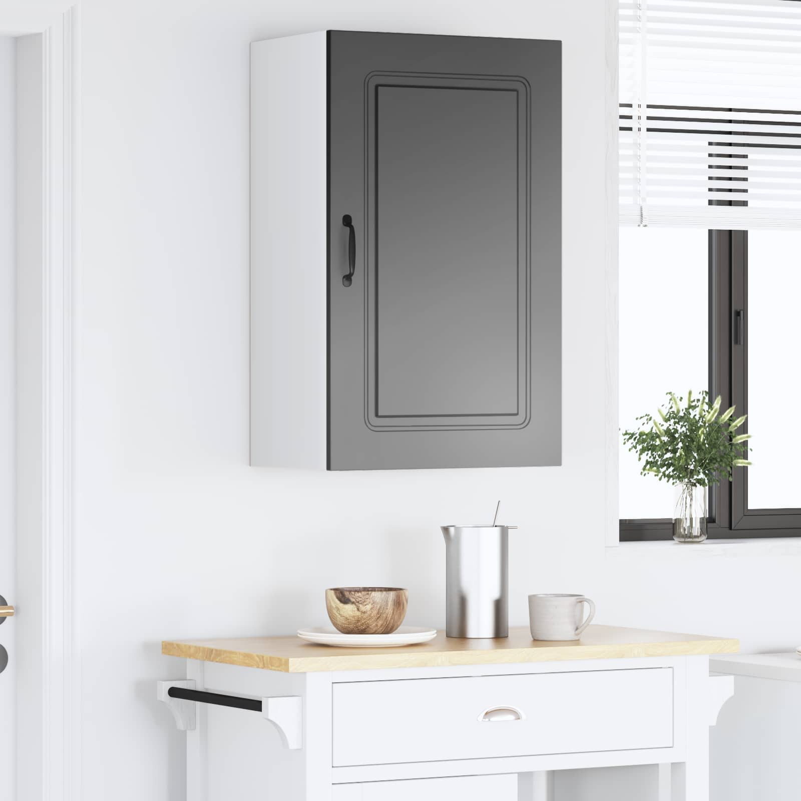 vidaXL Front do zmywarki Kalmar Czarny 50 x 31 x 80 cm