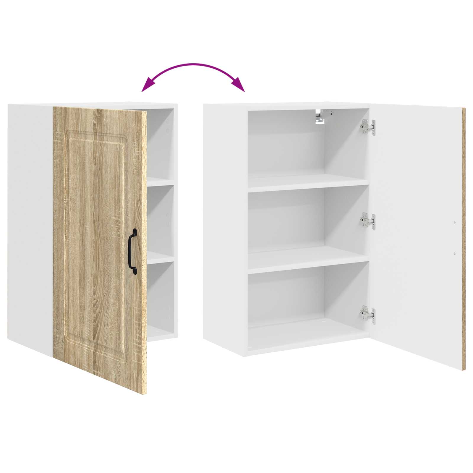 vidaXL Front do zmywarki Kalmar Dąb Sonoma 50 x 31 x 80 cm