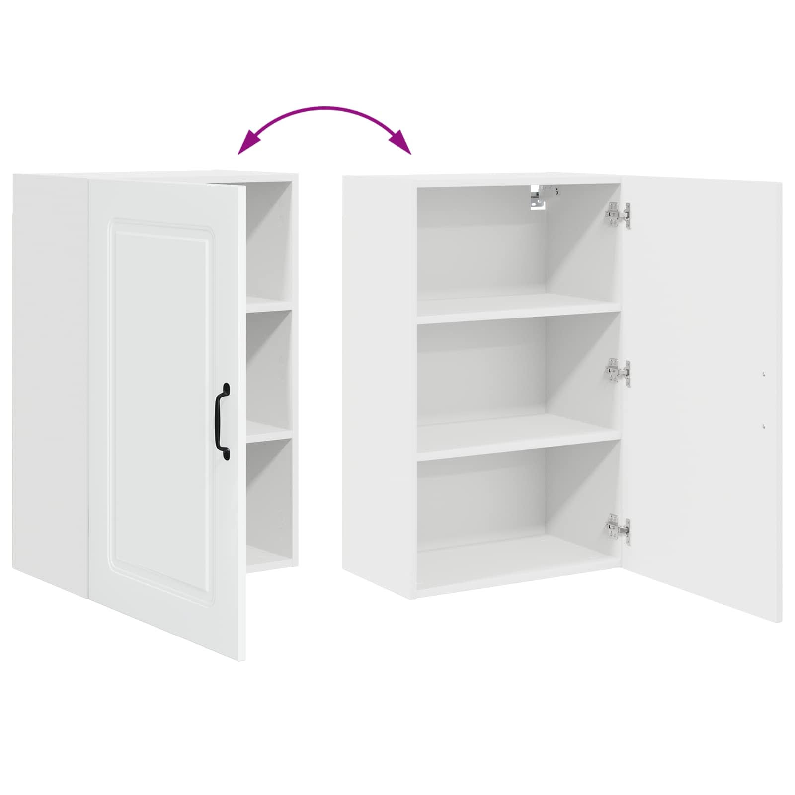 vidaXL Front do zmywarki Kalmar Wysoki połysk biały 50 x 31 x 80 cm