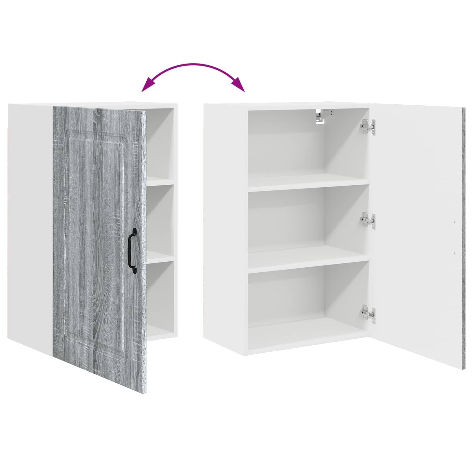 vidaXL Front do zmywarki Kalmar Szary Sonoma 50 x 31 x 80 cm