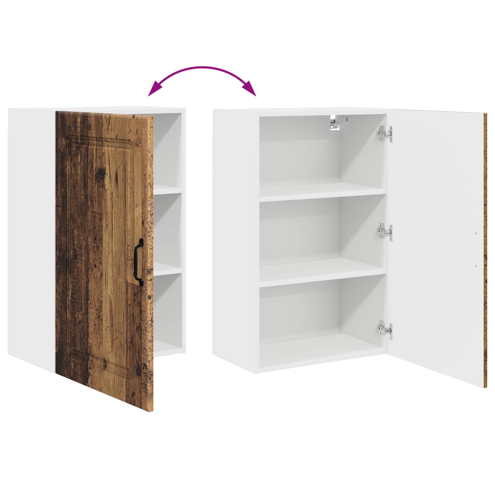 vidaXL Front do zmywarki Kalmar Stare drewno 50 x 31 x 80 cm