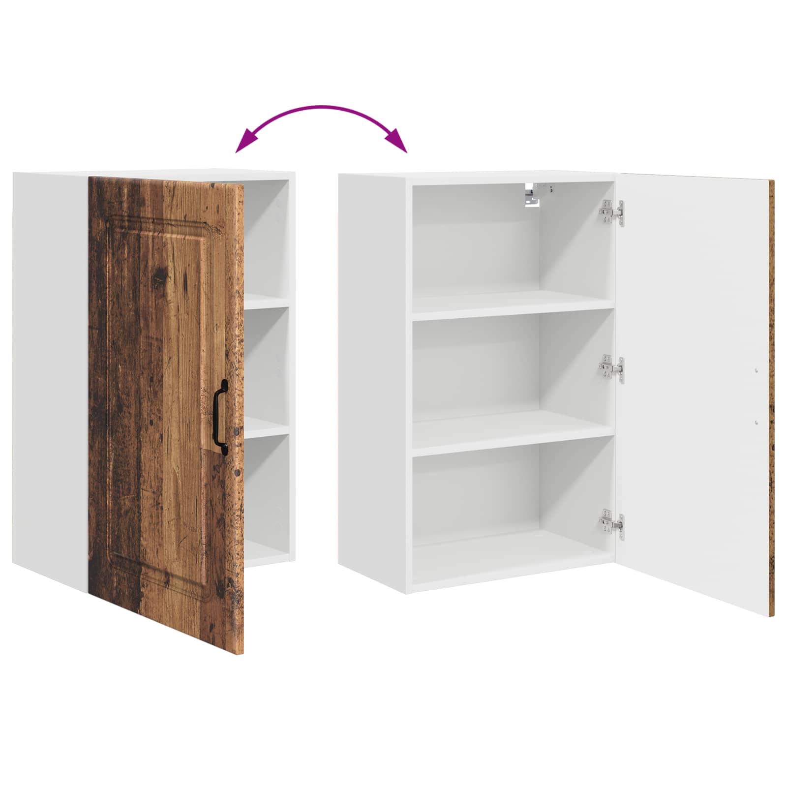 vidaXL Front do zmywarki Kalmar Stare drewno 50 x 31 x 80 cm