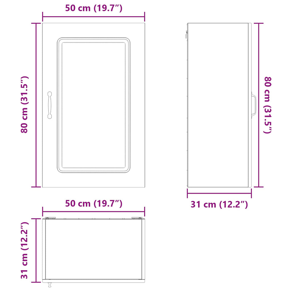 vidaXL Front do zmywarki Kalmar Stare drewno 50 x 31 x 80 cm