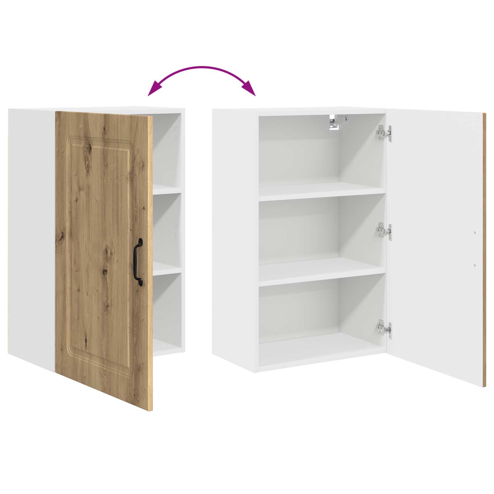 vidaXL Front do zmywarki Kalmar Dąb rzemieślniczy 50 x 31 x 80 cm