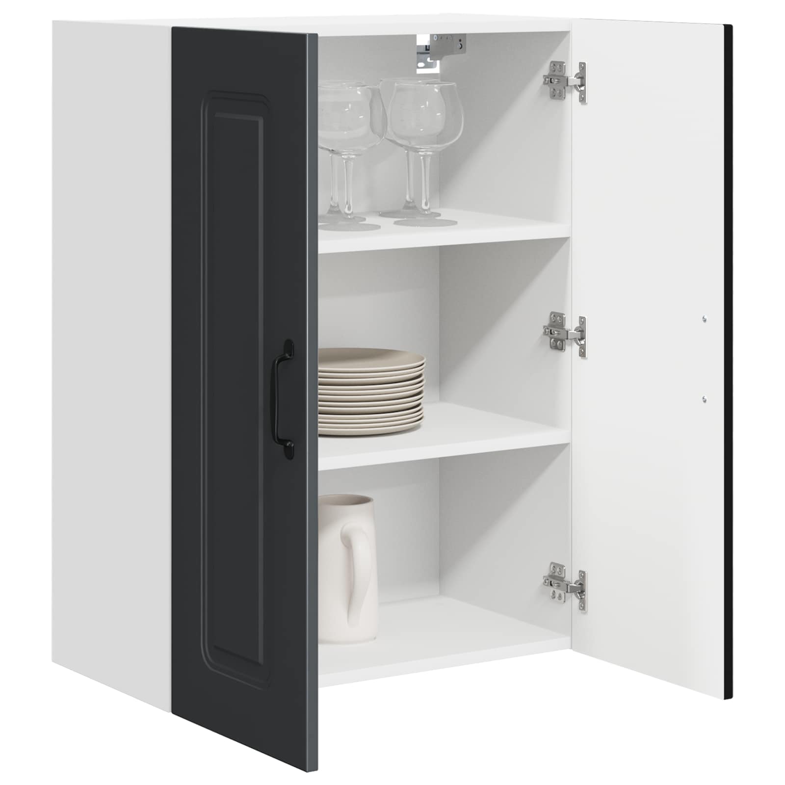 vidaXL Front do zmywarki Kalmar Czarny 60 x 31 x 80 cm