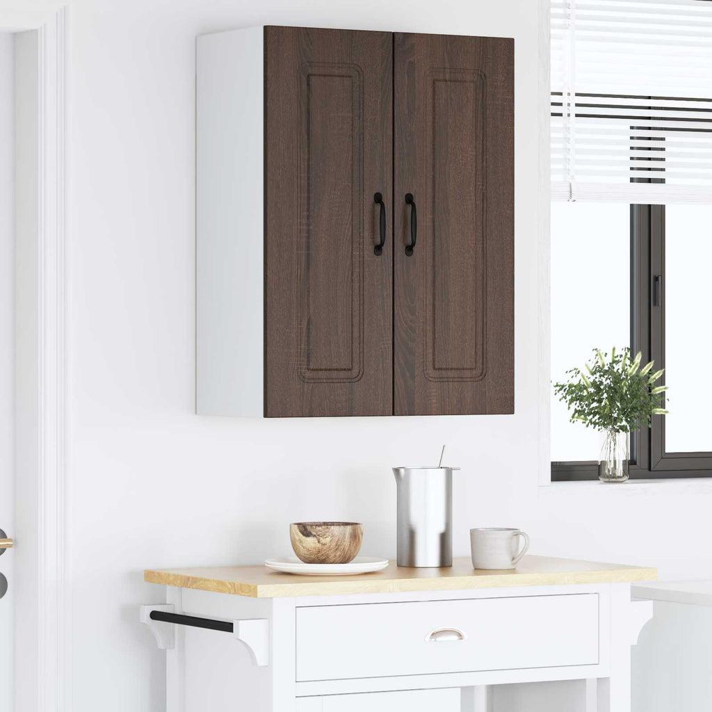 vidaXL Front do zmywarki Kalmar Brązowy dąb 60 x 31 x 80 cm