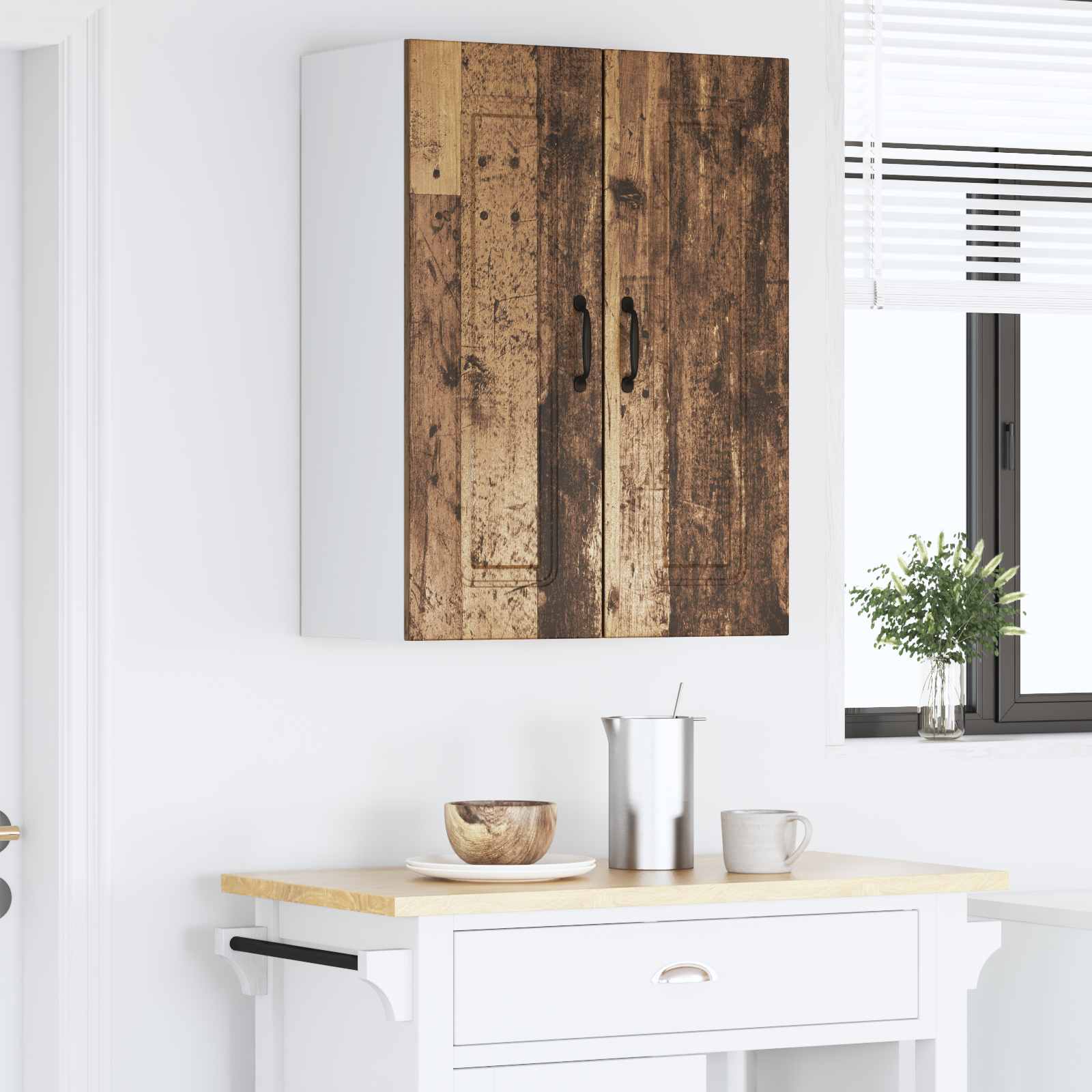 vidaXL Front do zmywarki Kalmar Stare drewno 60 x 31 x 80 cm