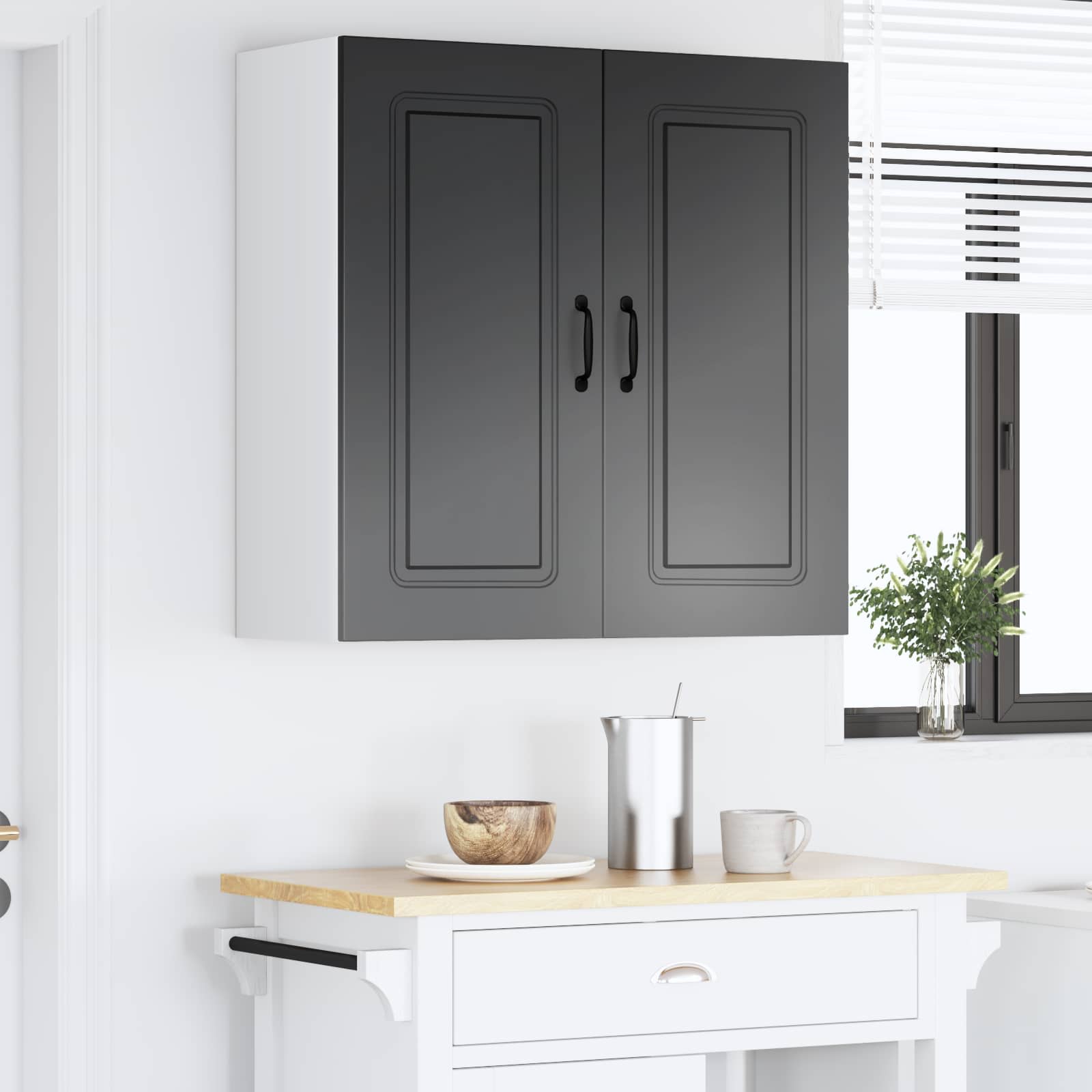 vidaXL Front do zmywarki Kalmar Czarny 80 x 31 x 80 cm