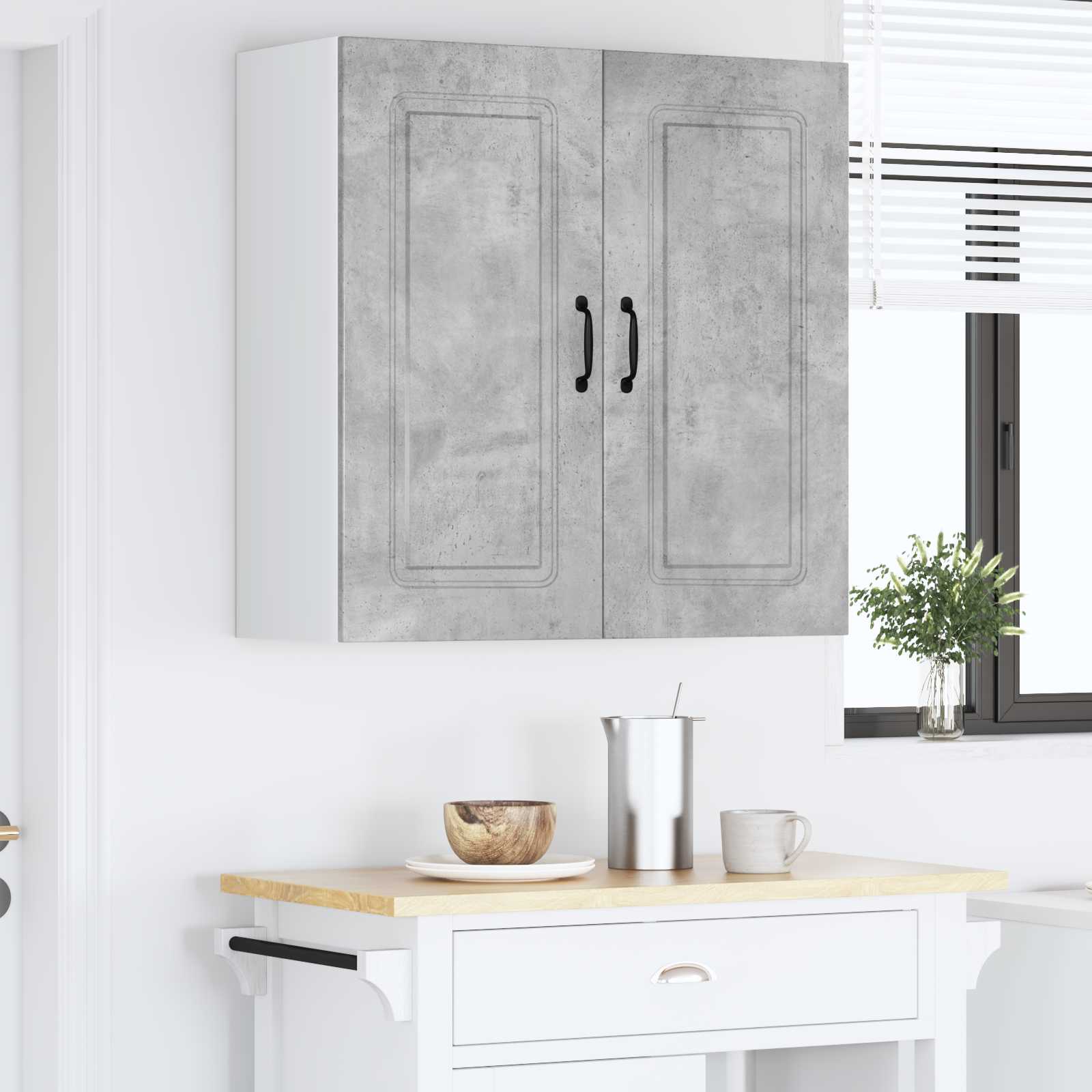 vidaXL Front do zmywarki Kalmar Betonowy szary 80 x 31 x 80 cm