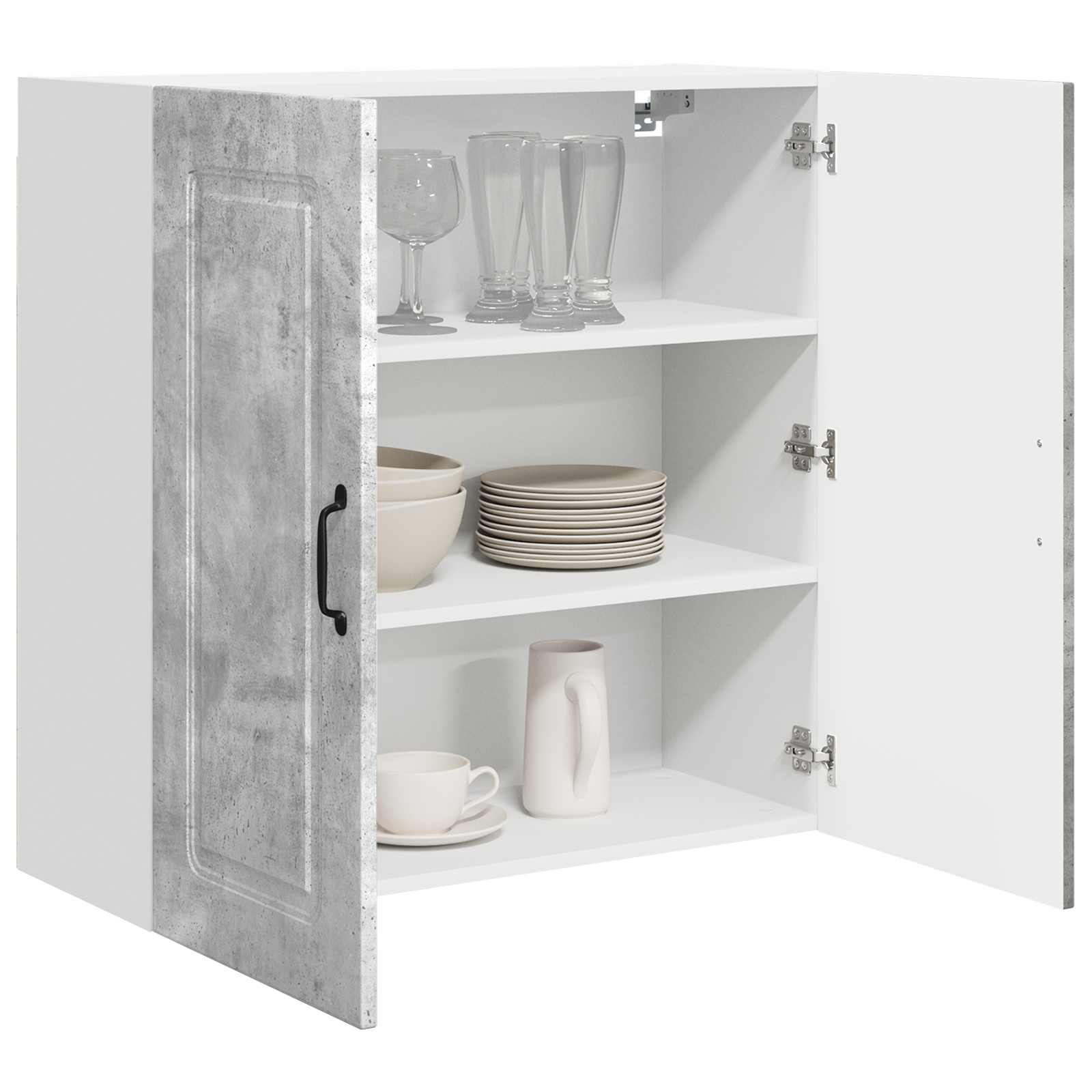 vidaXL Front do zmywarki Kalmar Betonowy szary 80 x 31 x 80 cm
