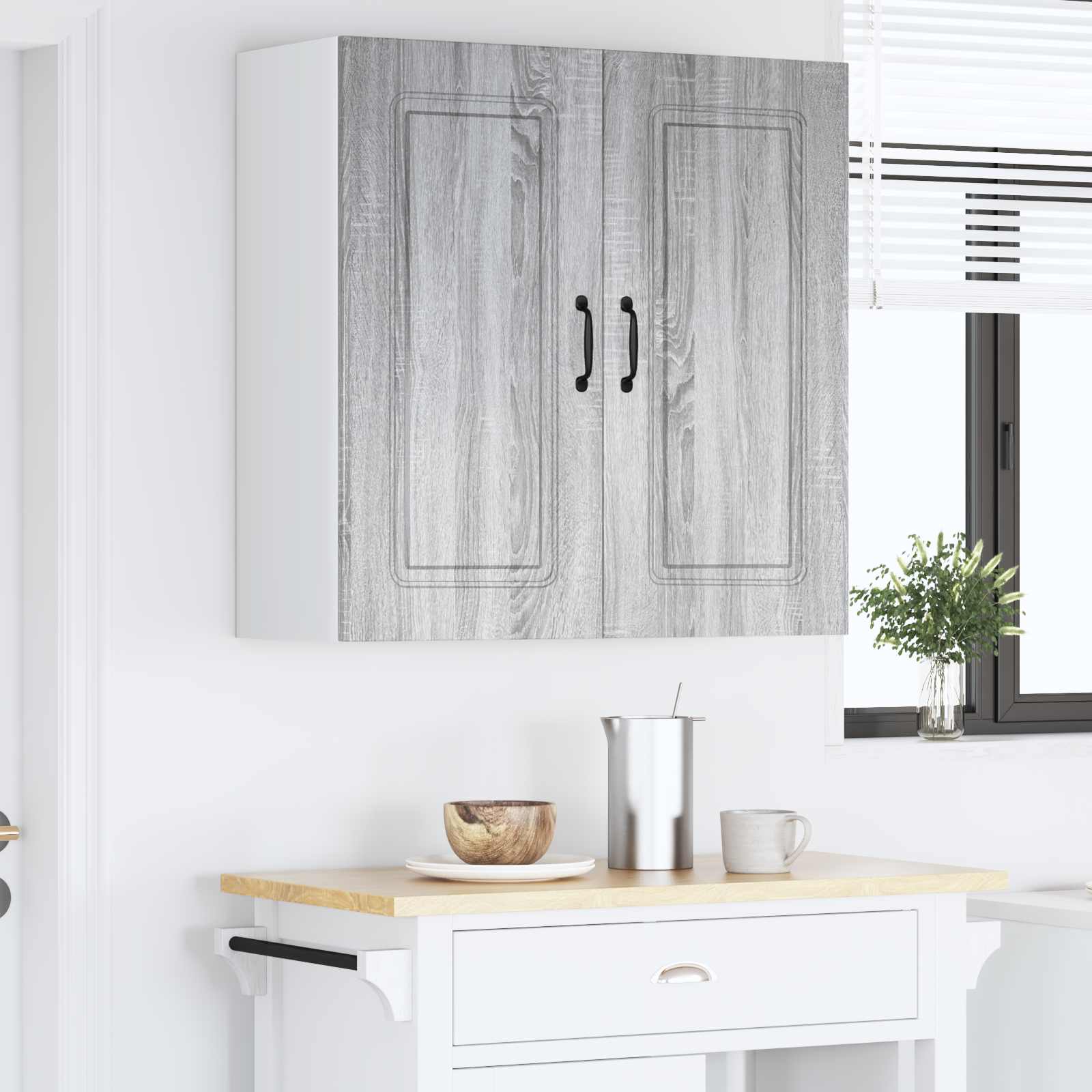 vidaXL Front do zmywarki Kalmar Szary Sonoma 80 x 31 x 80 cm