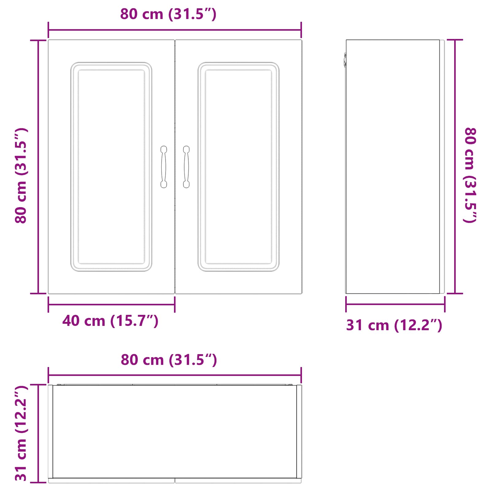 vidaXL Front do zmywarki Kalmar Dąb rzemieślniczy 80 x 31 x 80 cm