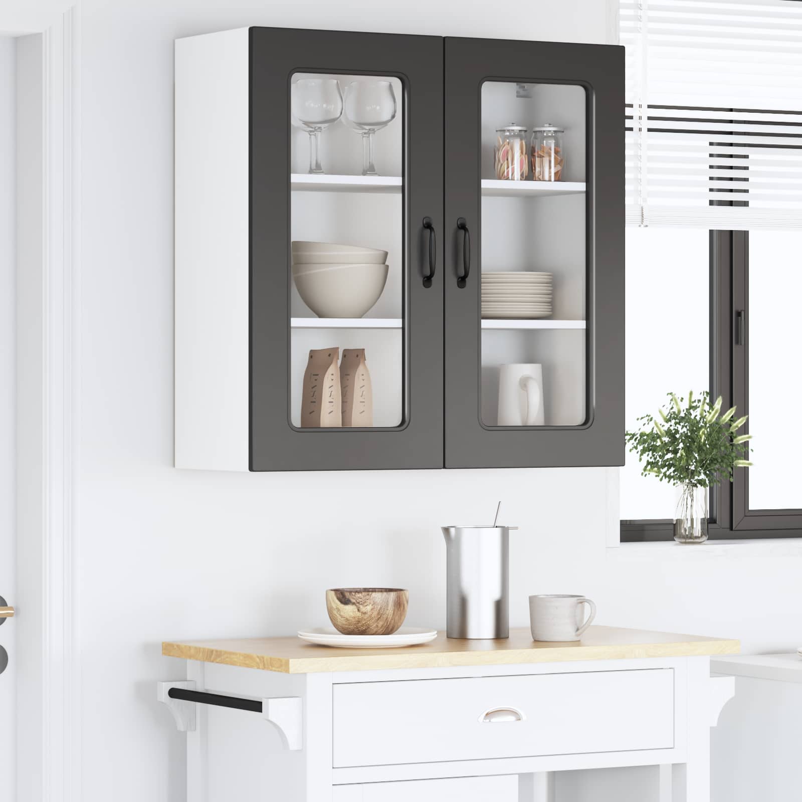 vidaXL Front do zmywarki Kalmar Czarny 80 x 31 x 80 cm