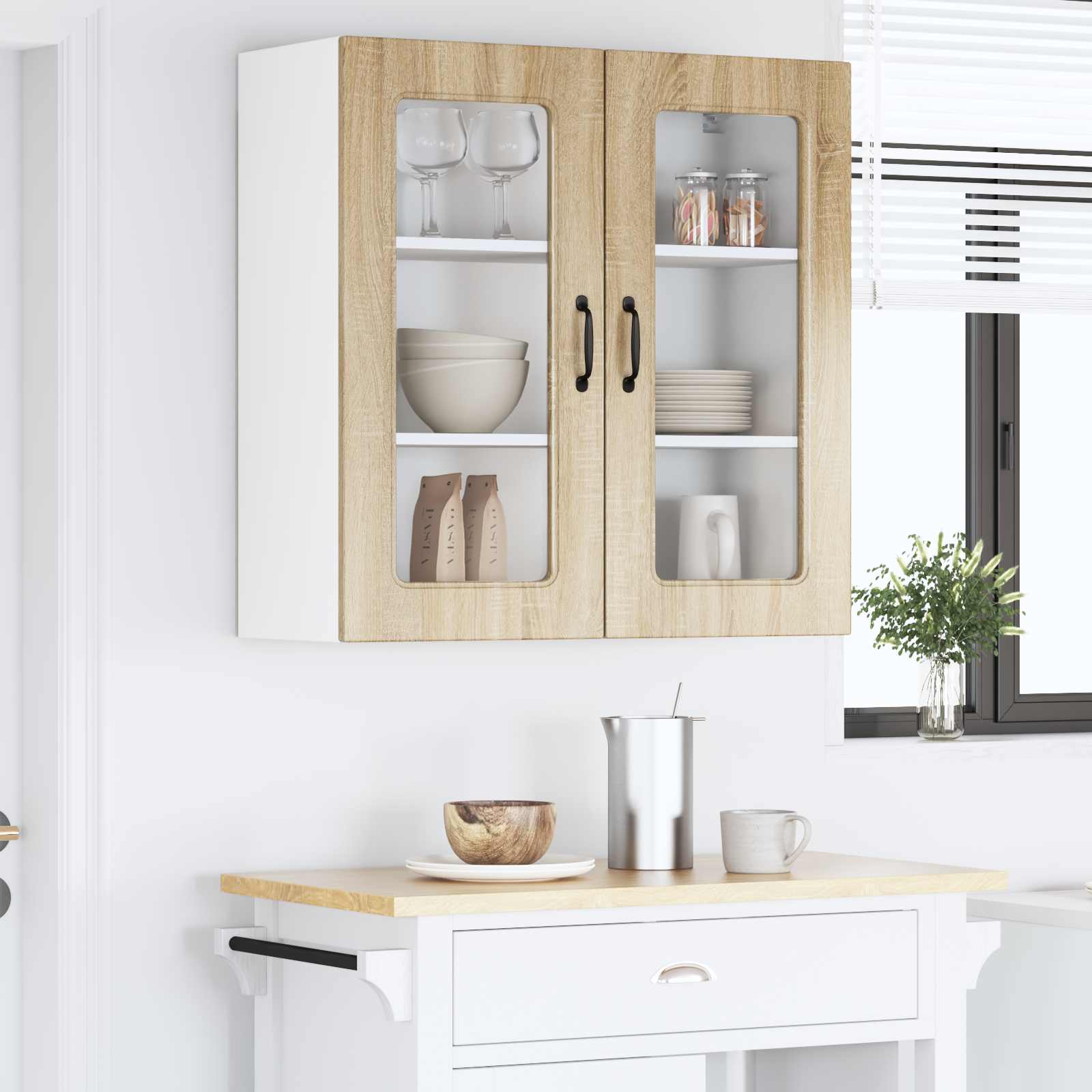 vidaXL Front do zmywarki Kalmar Dąb Sonoma 80 x 31 x 80 cm