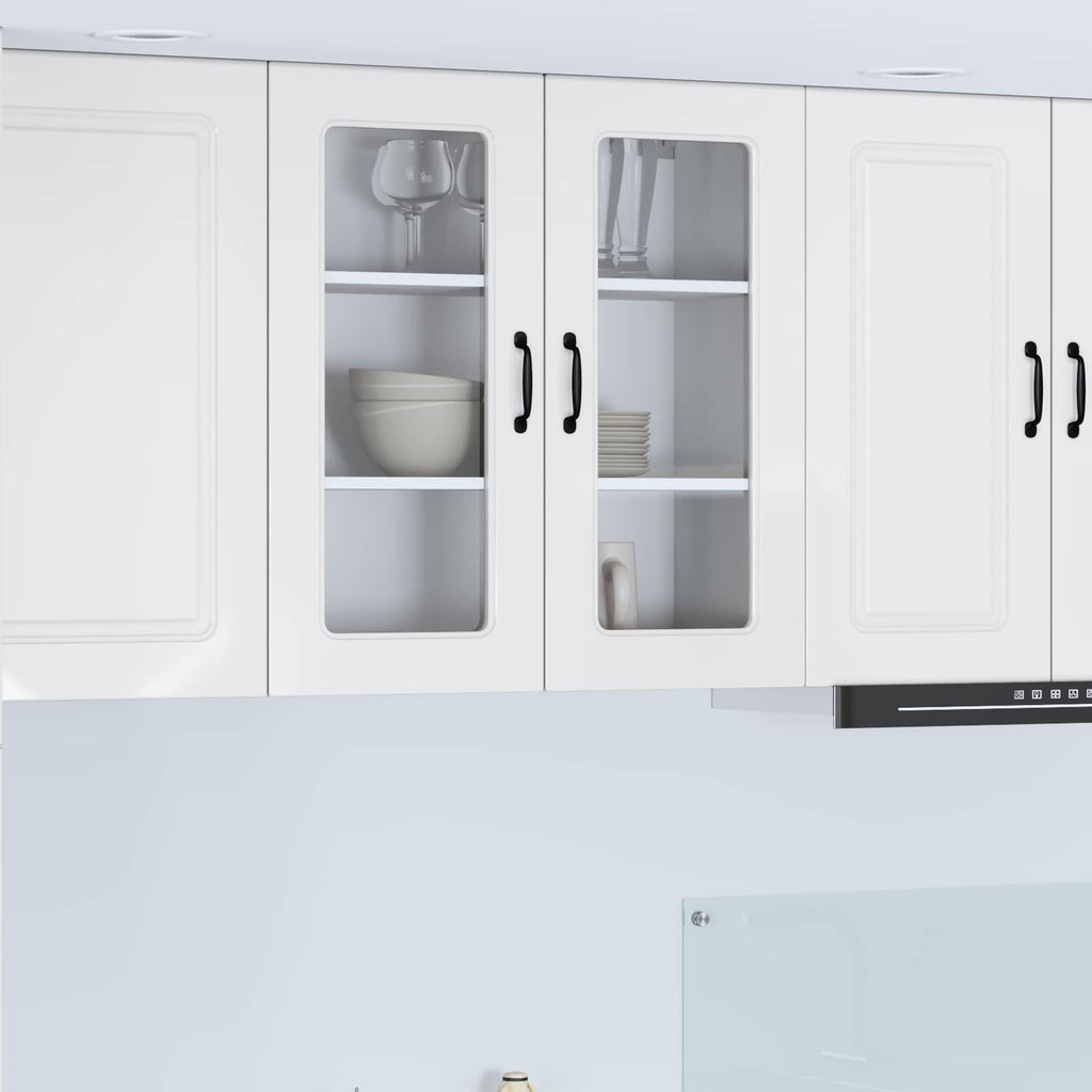vidaXL Front do zmywarki Kalmar Wysoki połysk biały 80 x 31 x 80 cm