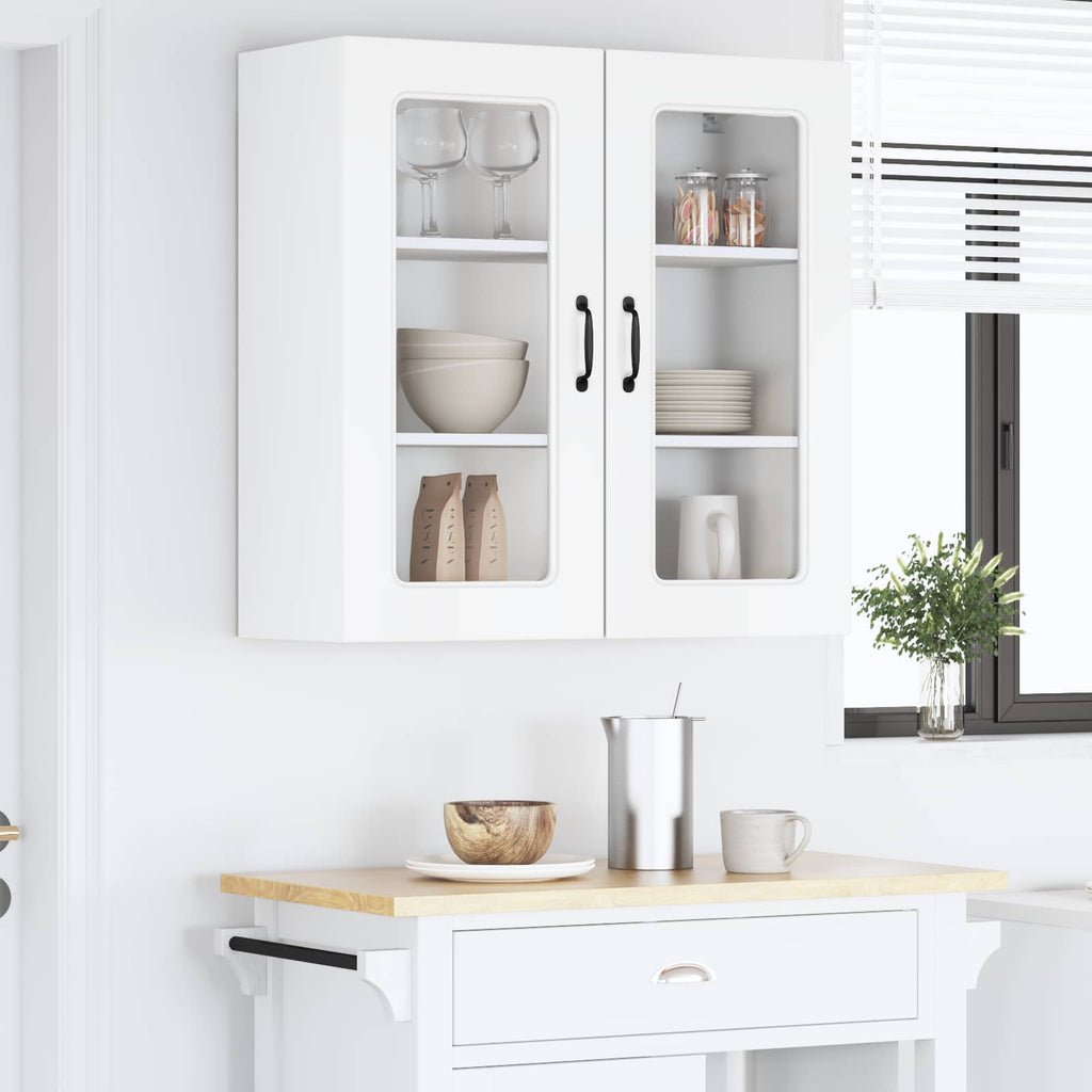 vidaXL Front do zmywarki Kalmar Wysoki połysk biały 80 x 31 x 80 cm