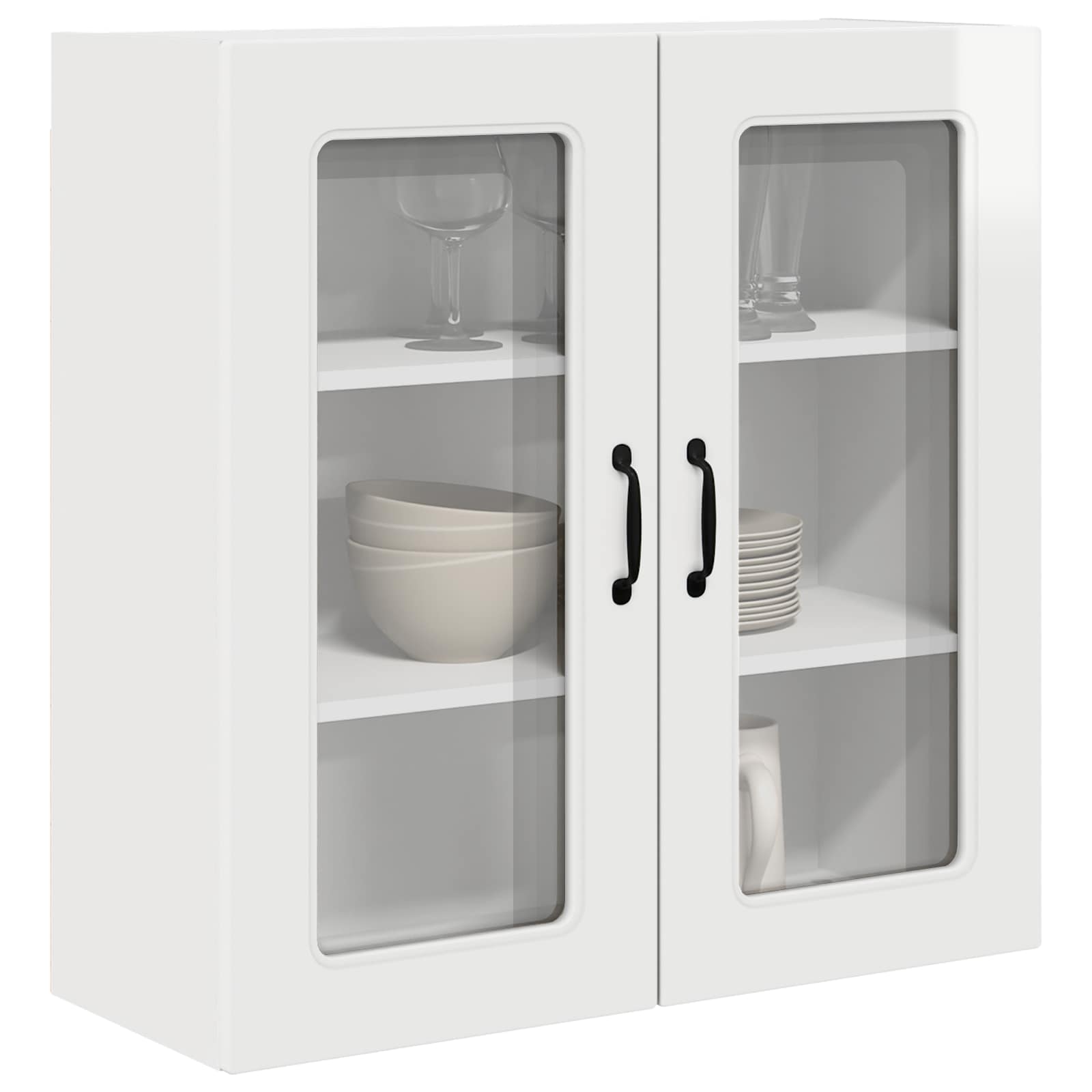 vidaXL Front do zmywarki Kalmar Wysoki połysk biały 80 x 31 x 80 cm