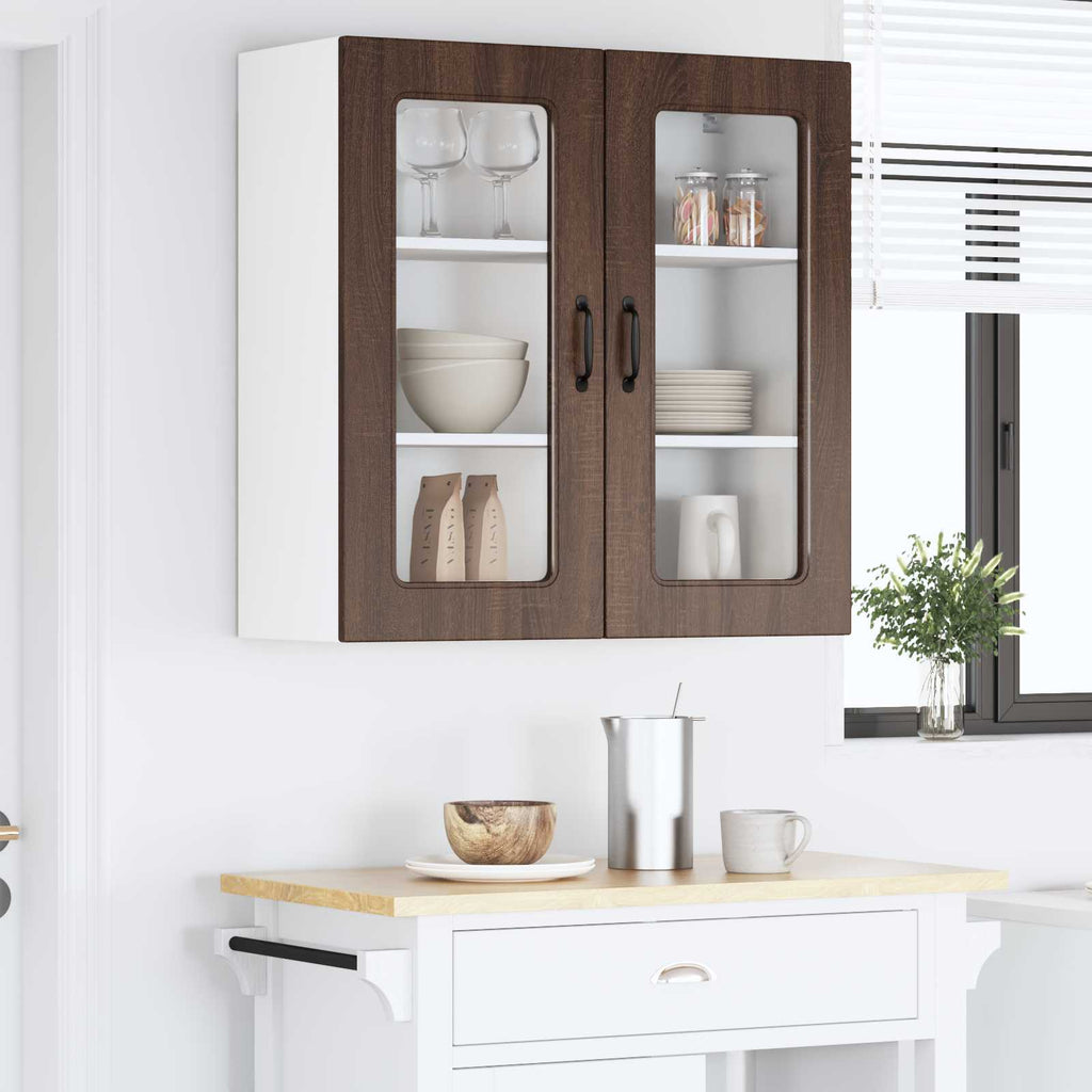 vidaXL Front do zmywarki Kalmar Brązowy dąb 80 x 31 x 80 cm