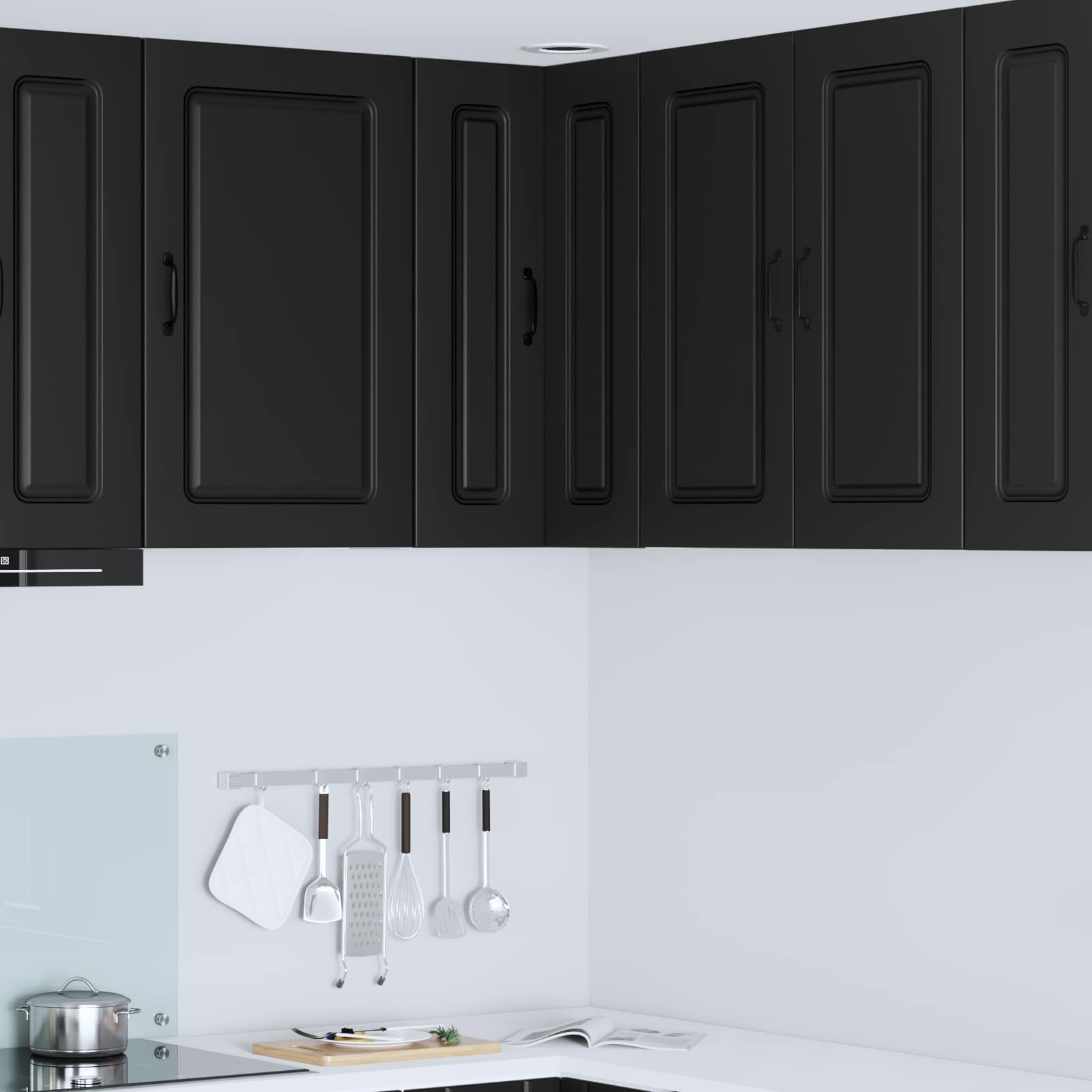 vidaXL Front do zmywarki Kalmar Czarny 57 x 57 x 80 cm