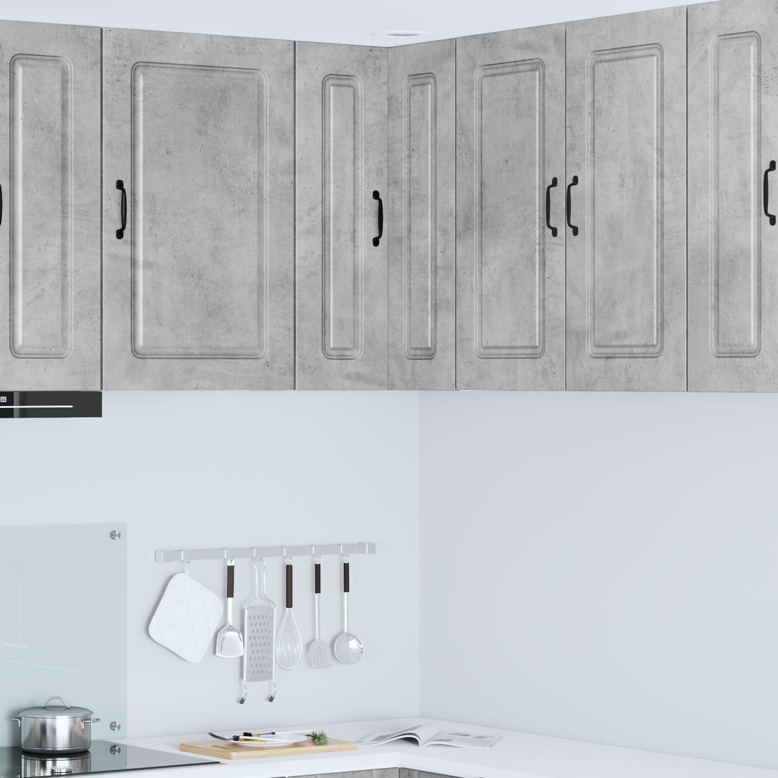vidaXL Front do zmywarki Kalmar Betonowy szary 57 x 57 x 80 cm