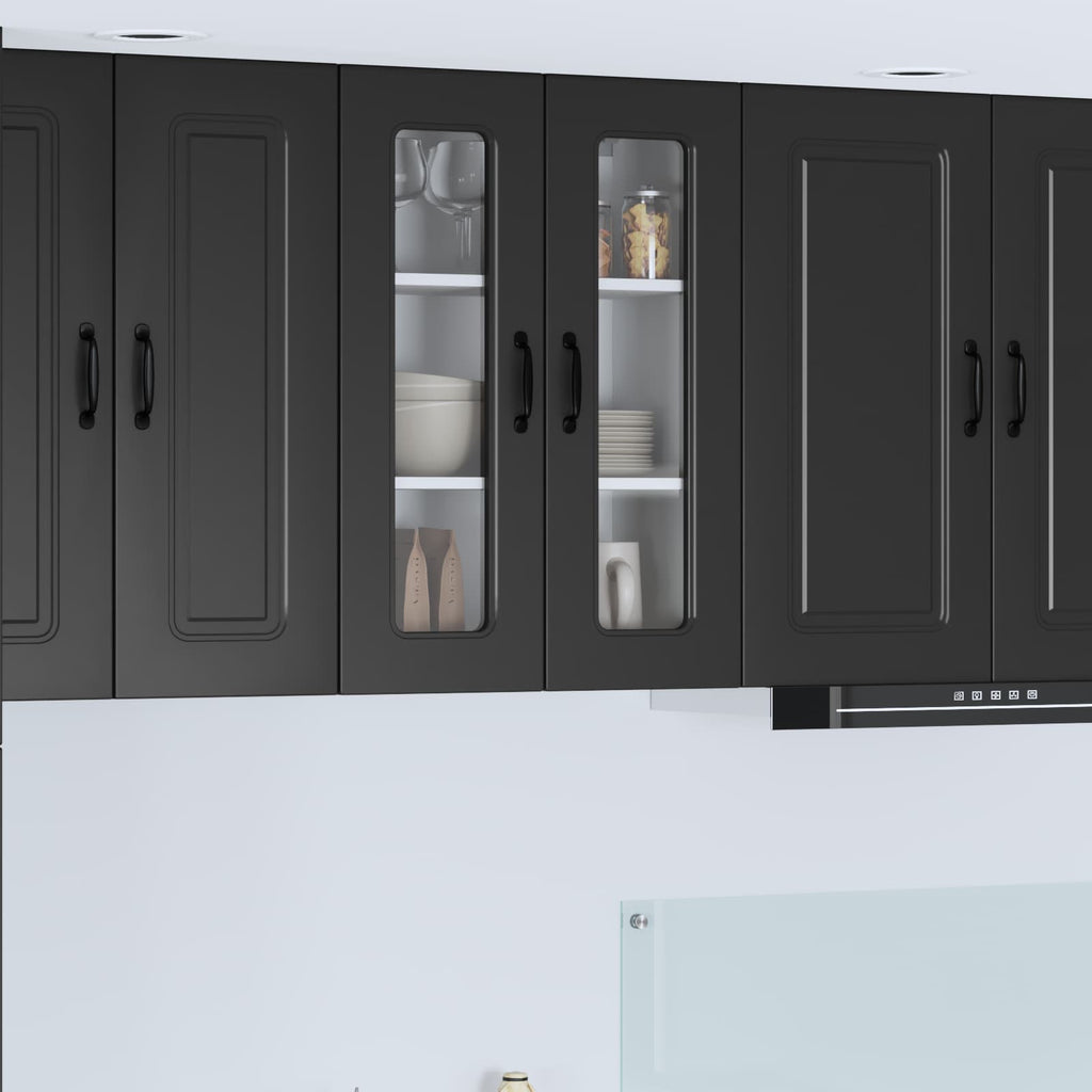 vidaXL Front do zmywarki Kalmar Czarny 60 x 31 x 80 cm